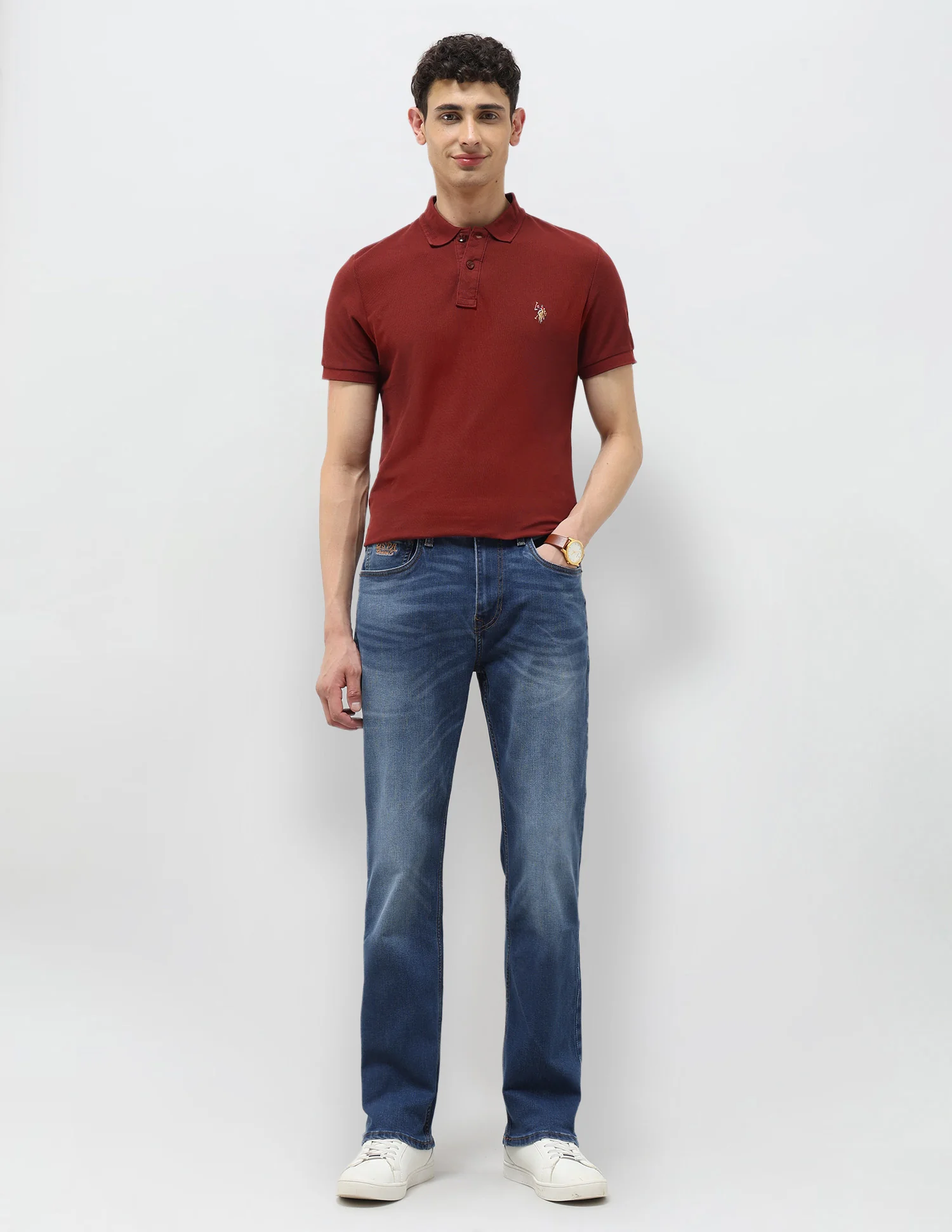 Harold Slim Straight Fit Blue Jeans - Image 3