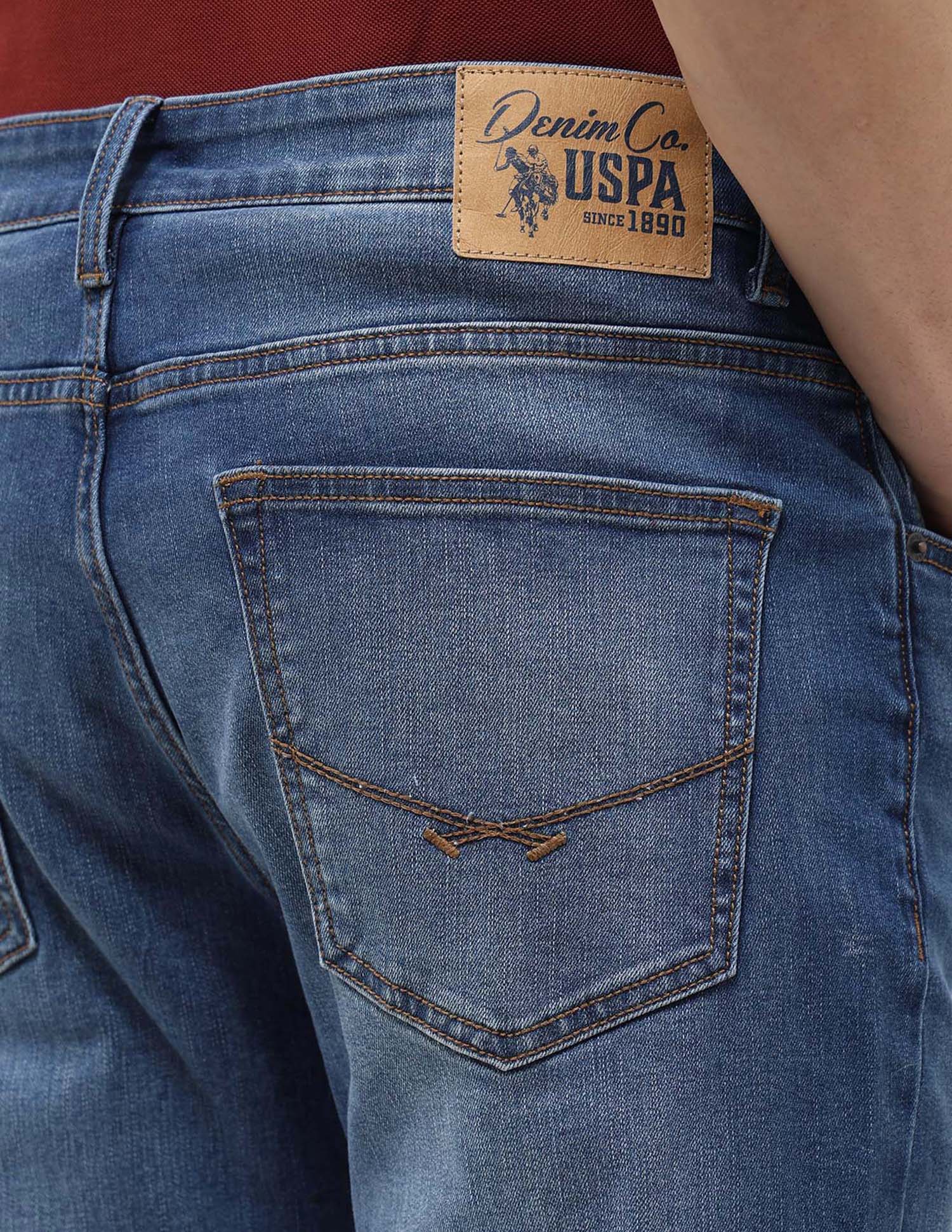 Harold Slim Straight Fit Blue Jeans - Image 8