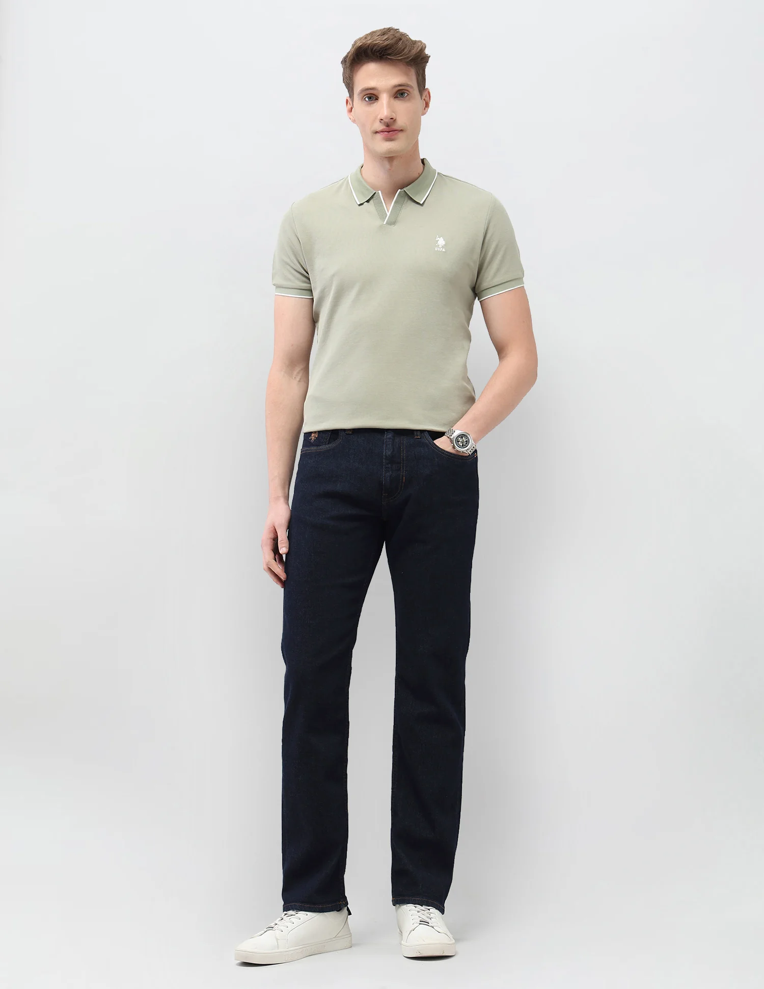 Harold Slim Straight Fit Blue Jeans
