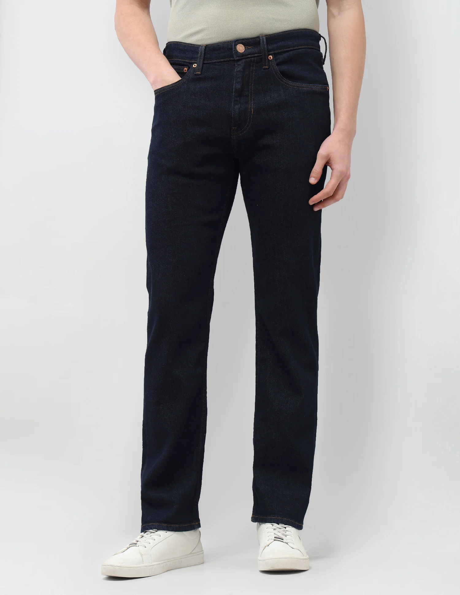 Harold Slim Straight Fit Blue Jeans - Image 6