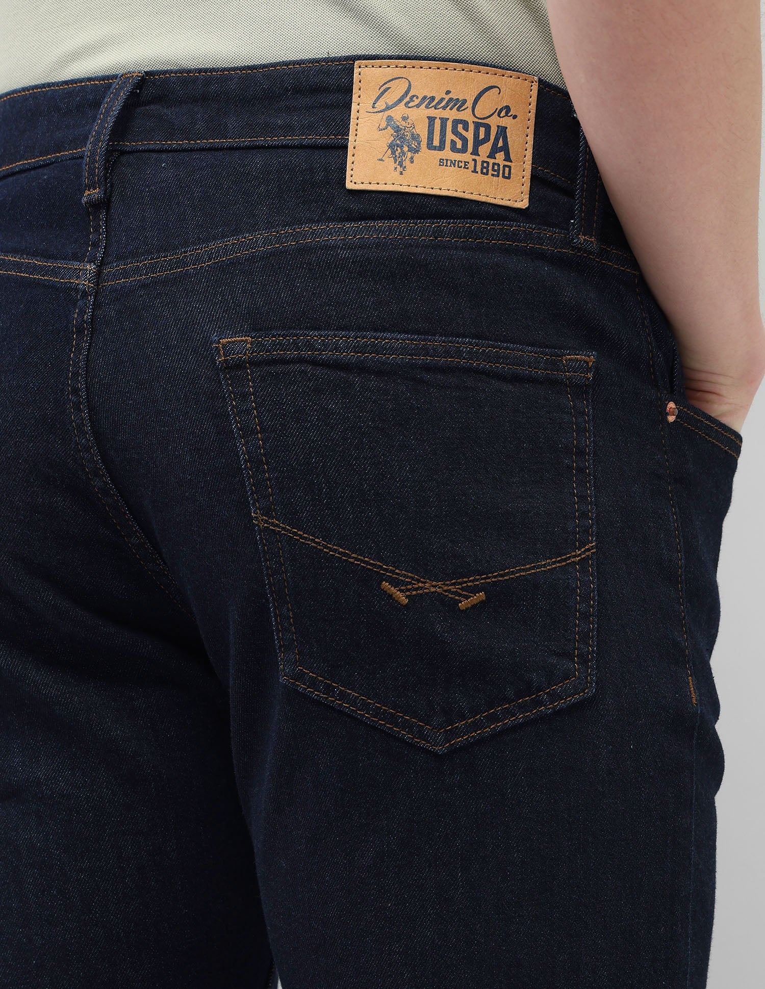 Harold Slim Straight Fit Blue Jeans - Image 8