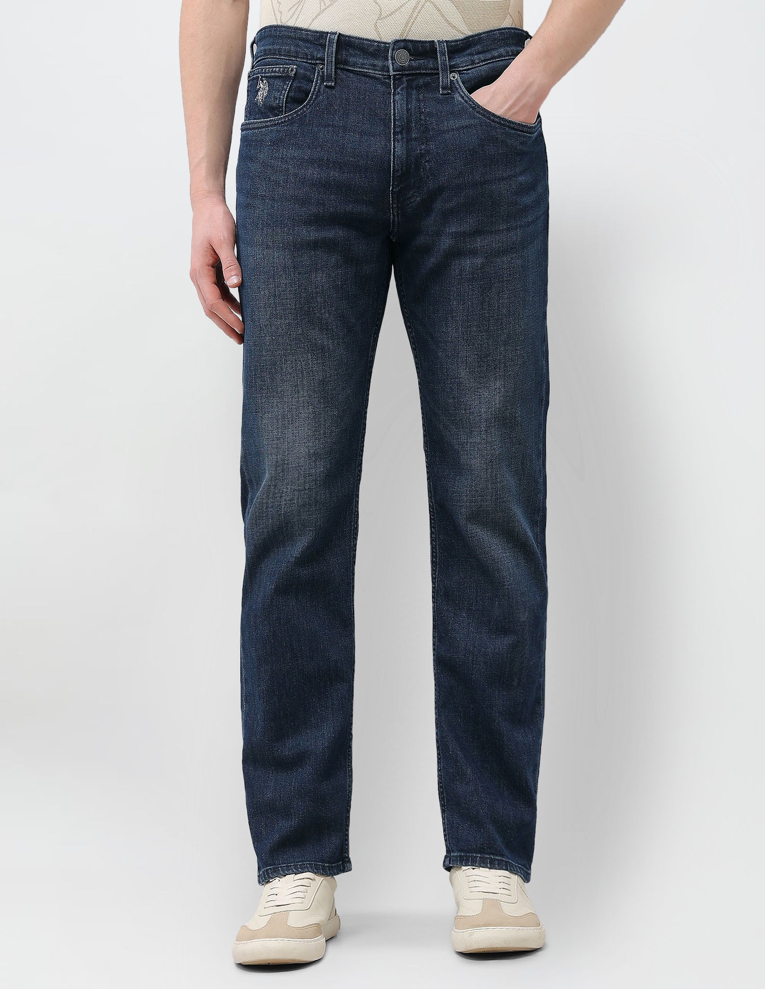 Harold Slim Straight Fit Blue Jeans - Image 6