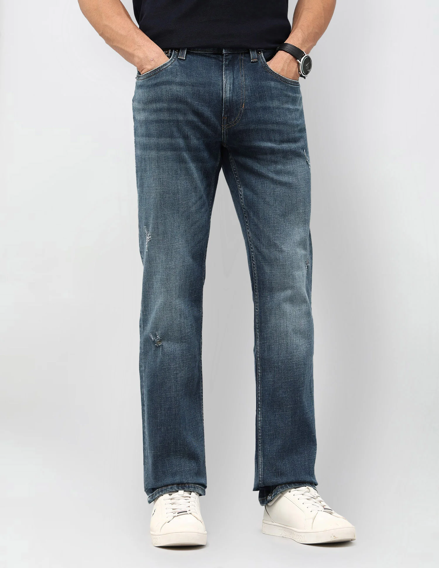 Harold Slim Straight Fit Blue Jeans