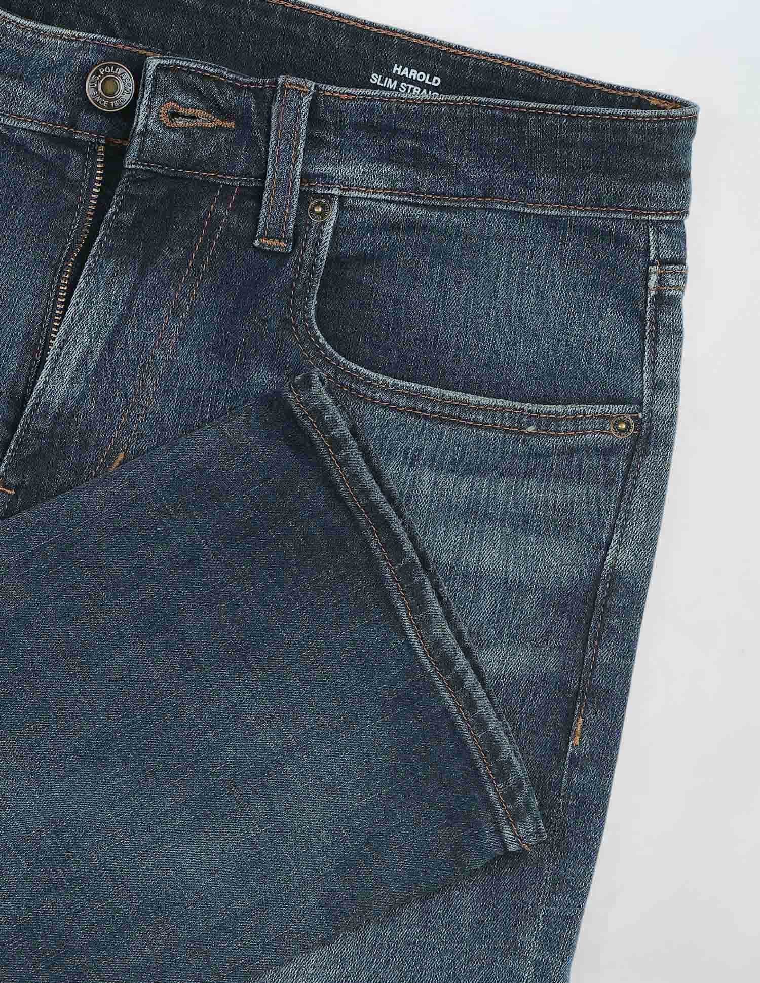 Harold Slim Straight Fit Blue Jeans - Image 2