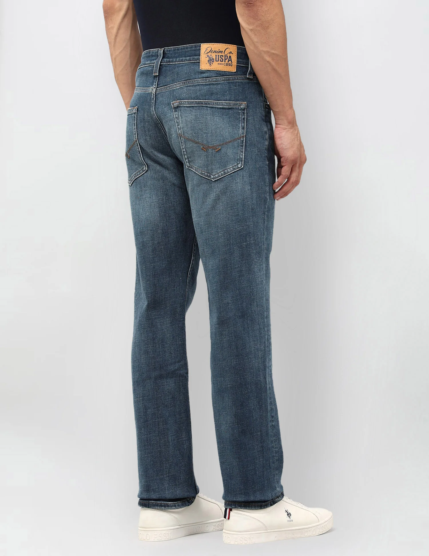 Harold Slim Straight Fit Blue Jeans - Image 5