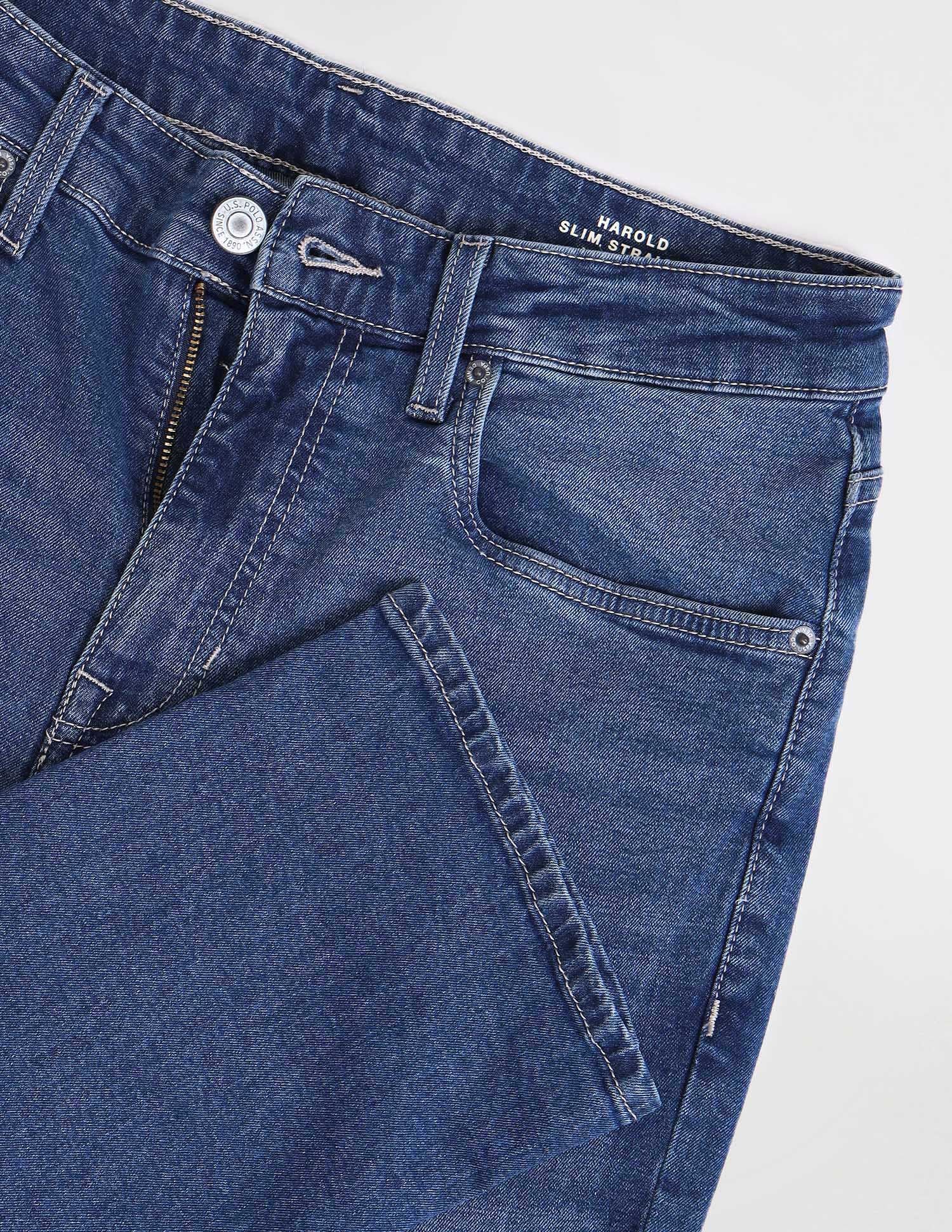 Harold Slim Straight Fit Blue Jeans - Image 2