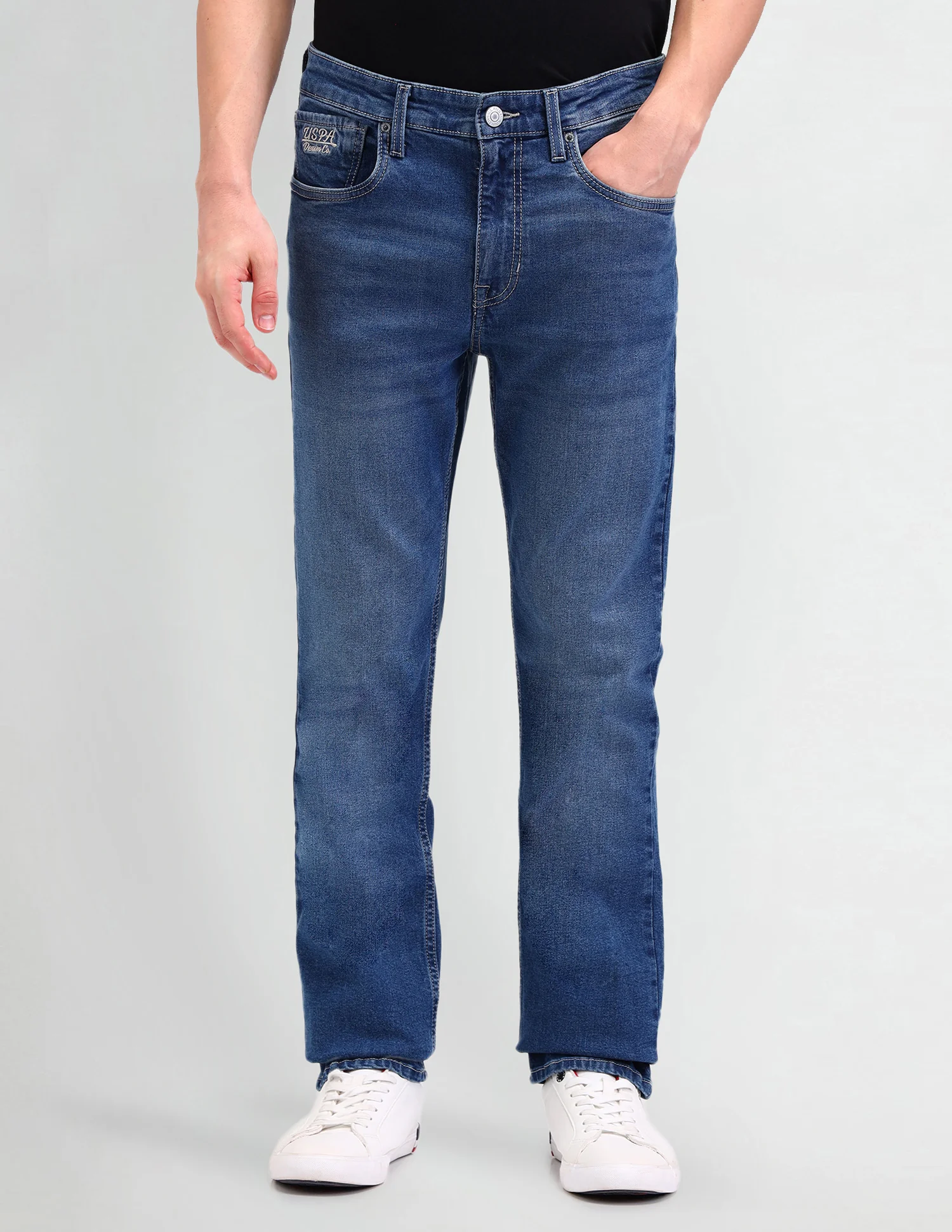 Harold Slim Straight Fit Blue Jeans - Image 6