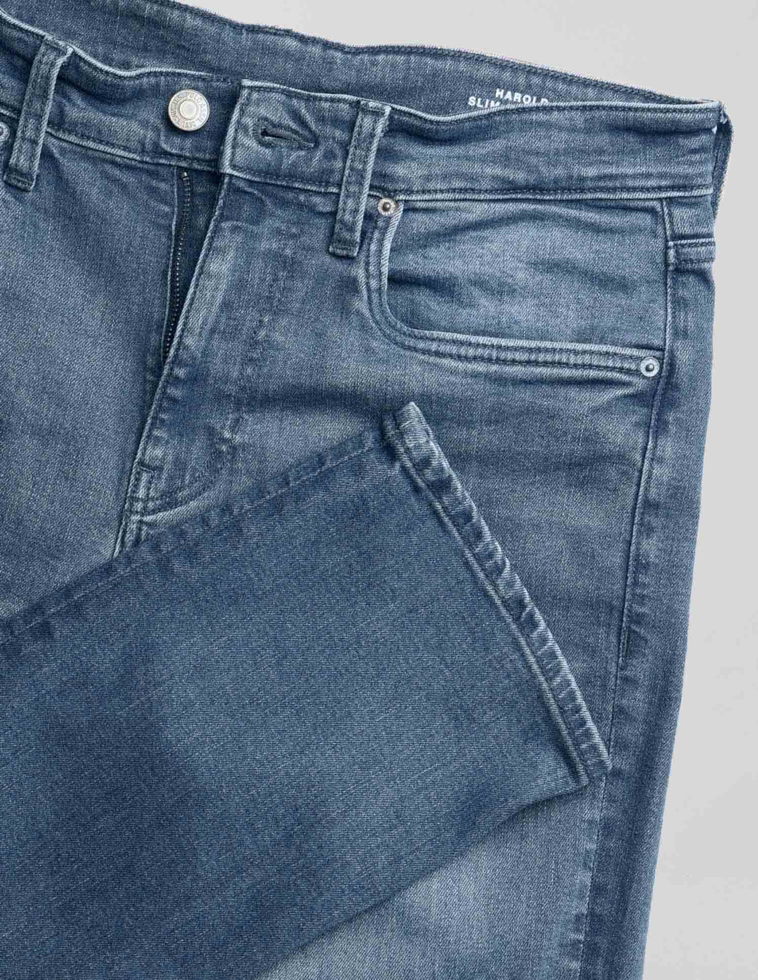 Harold Slim Straight Fit Blue Jeans - Image 2
