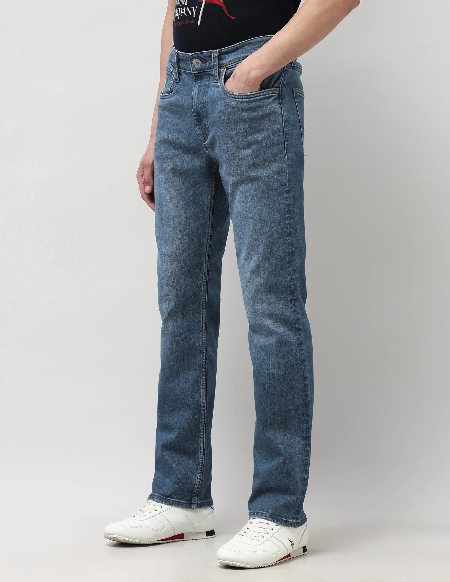 Harold Slim Straight Fit Blue Jeans - Image 4