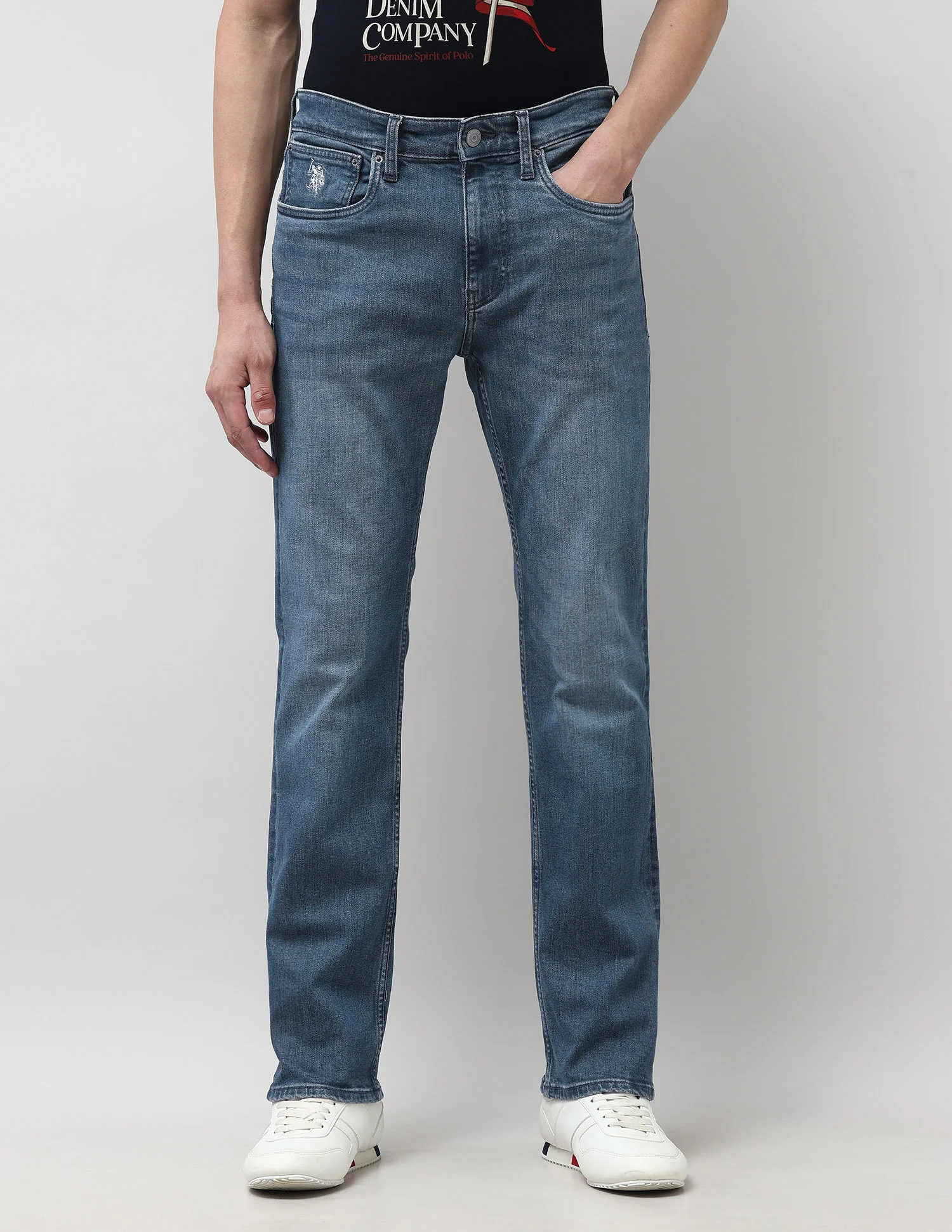 Harold Slim Straight Fit Blue Jeans - Image 6