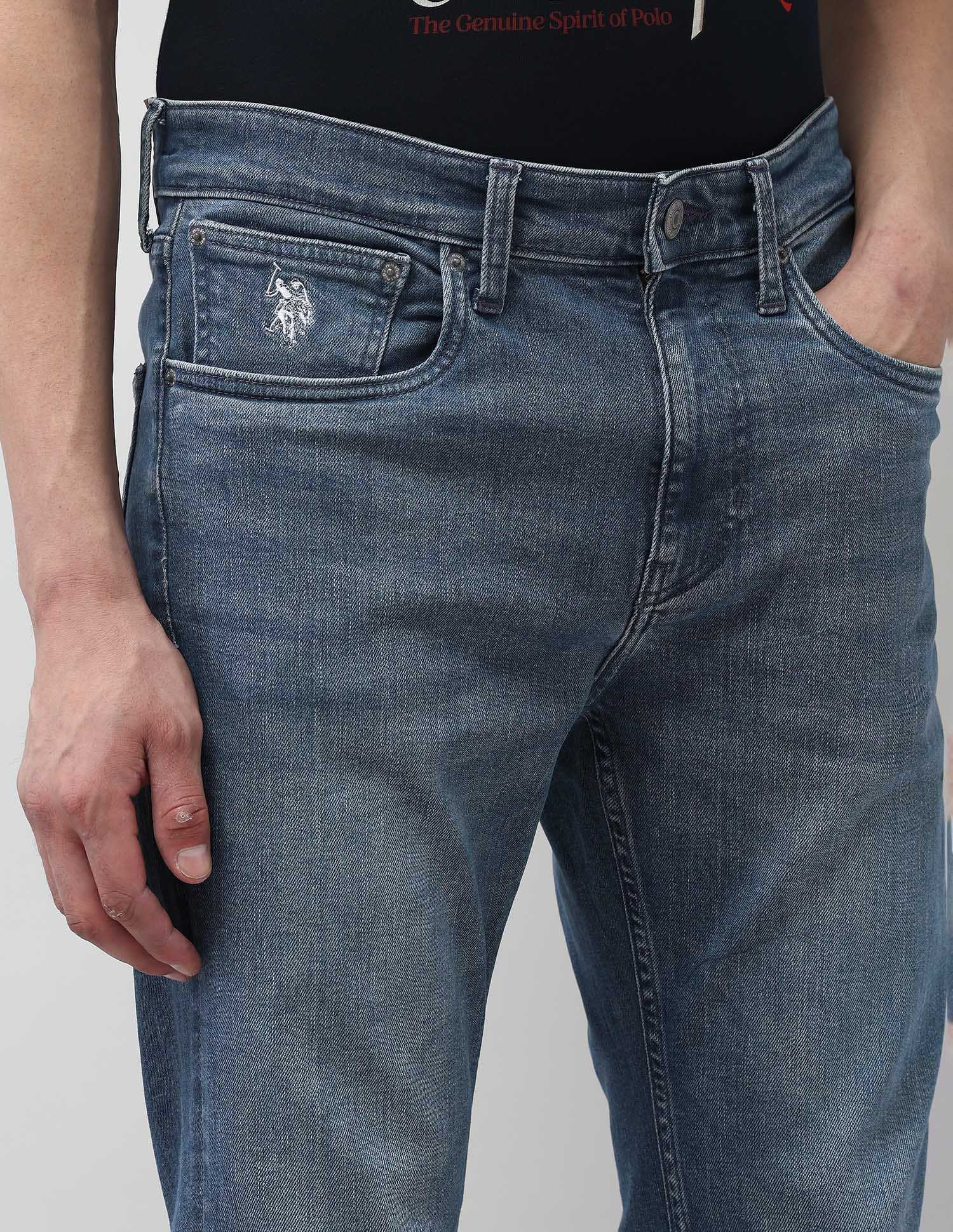 Harold Slim Straight Fit Blue Jeans - Image 7