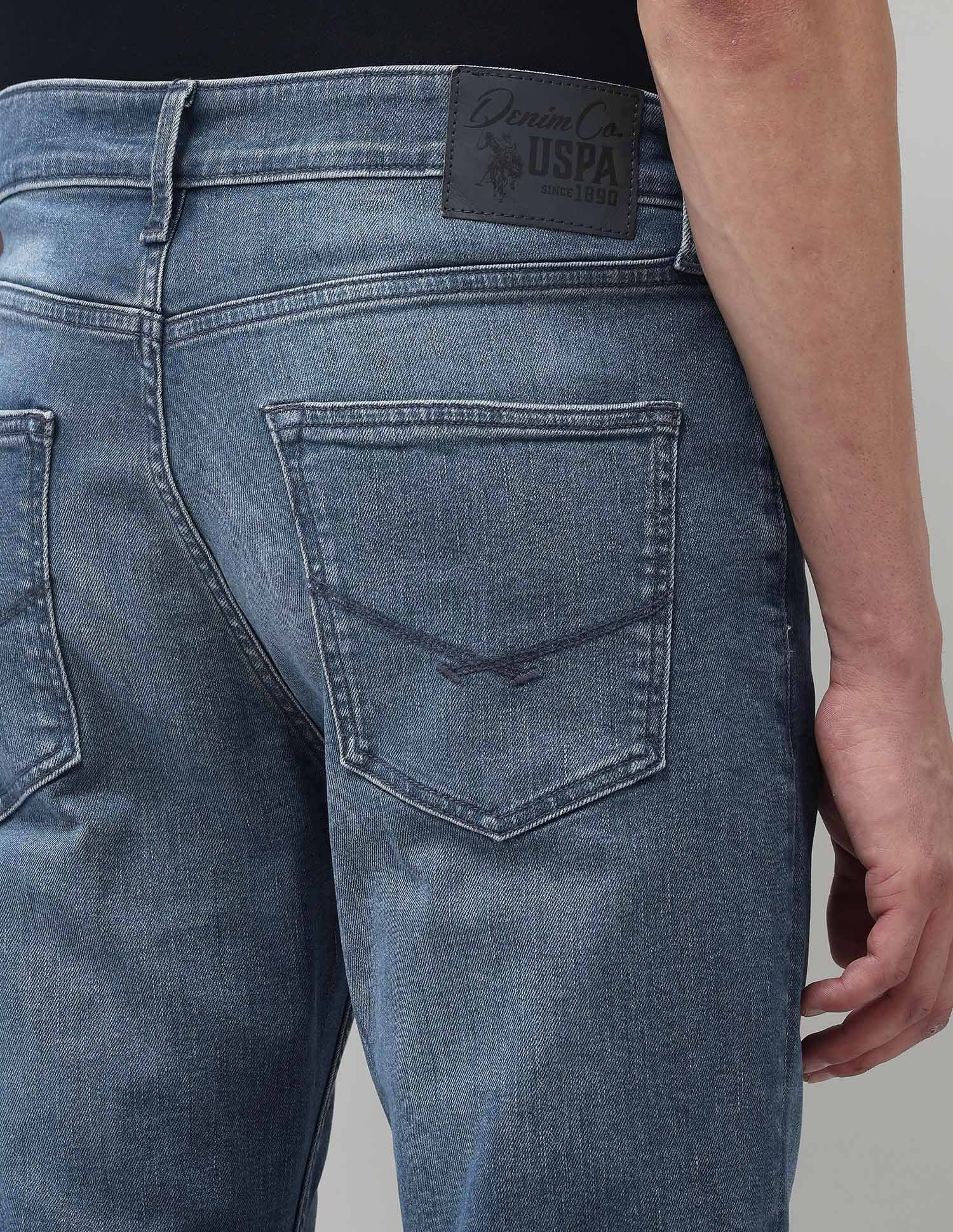Harold Slim Straight Fit Blue Jeans - Image 8