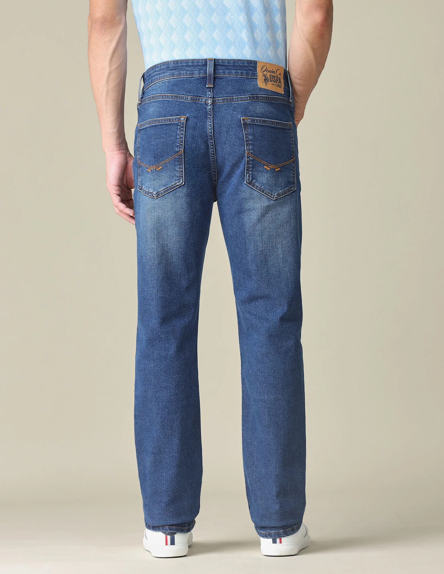 Harold Slim Straight Fit Blue Jeans - Image 5