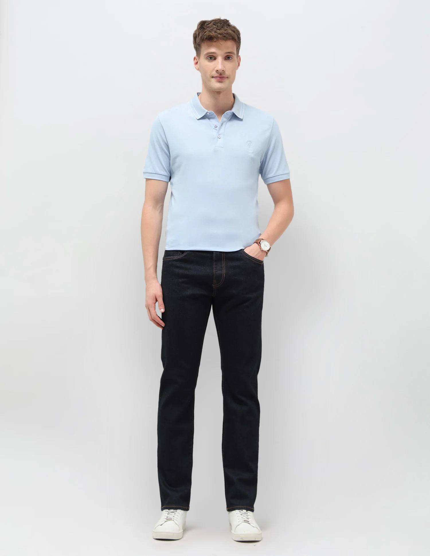 Harold Slim Straight Fit Blue Jeans - Image 3