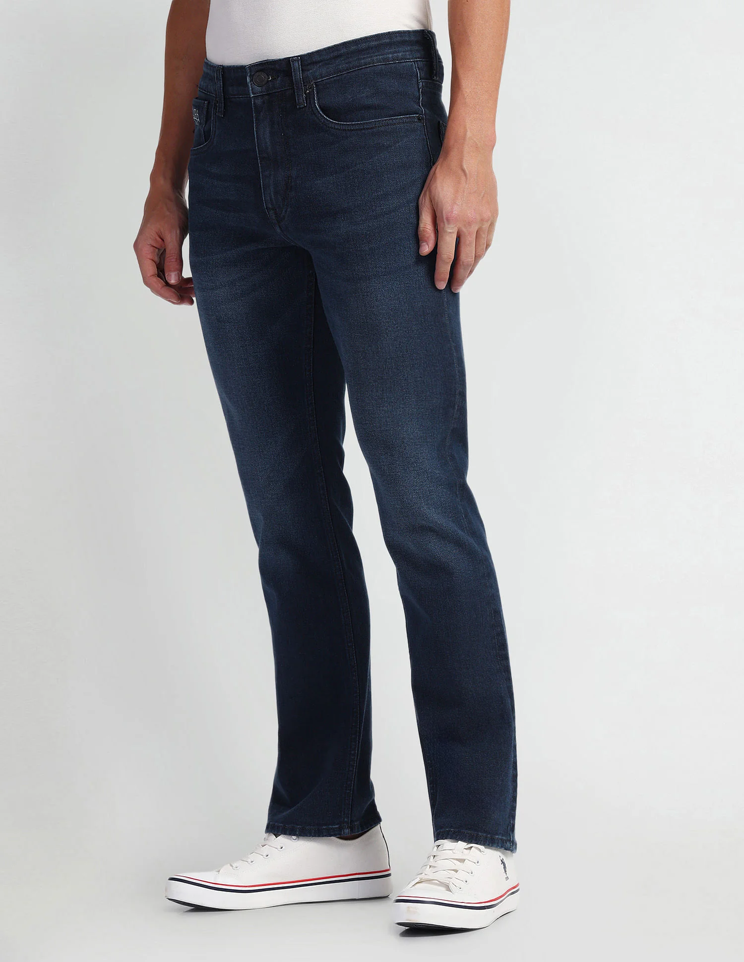 Harold Slim Straight Fit Blue Jeans - Image 4