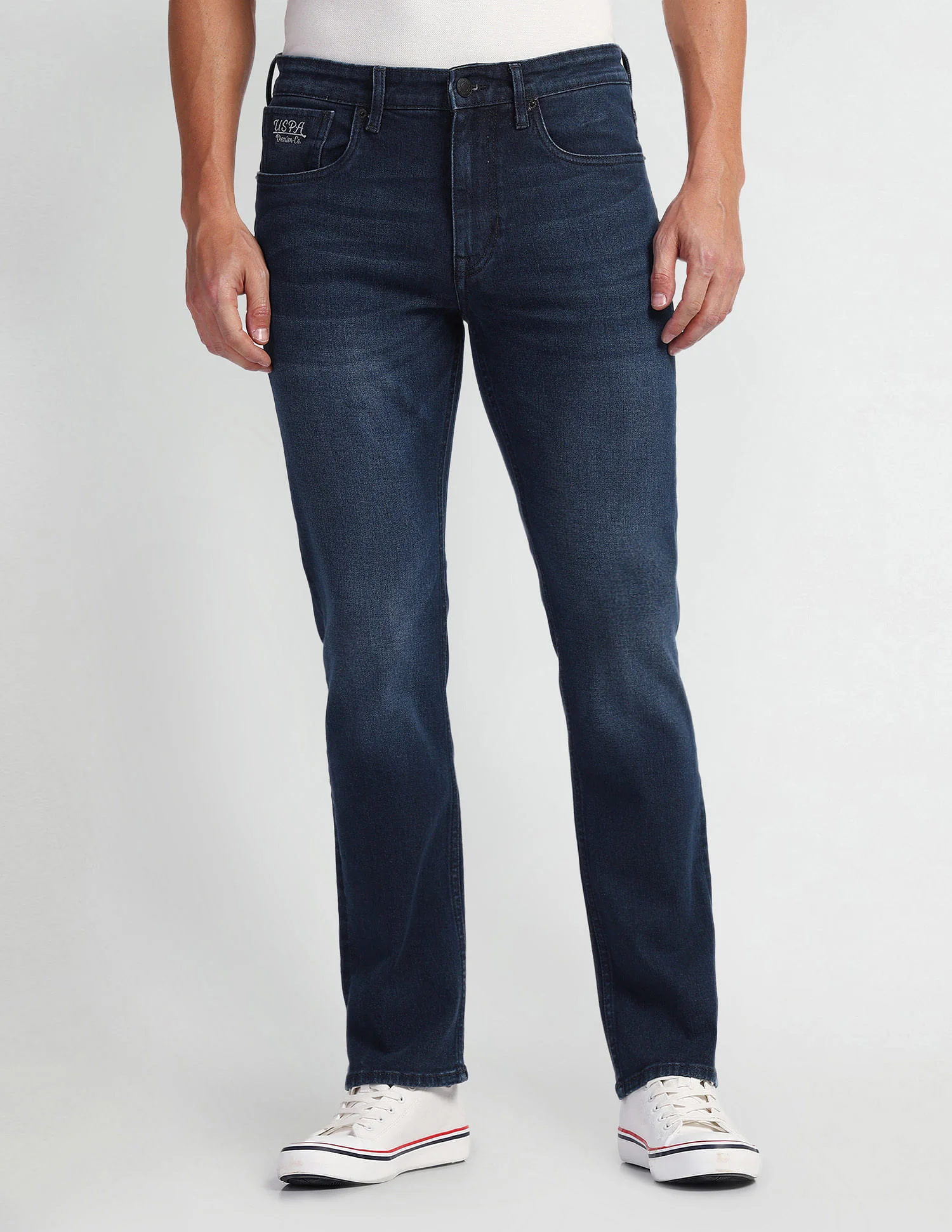 Harold Slim Straight Fit Blue Jeans - Image 6