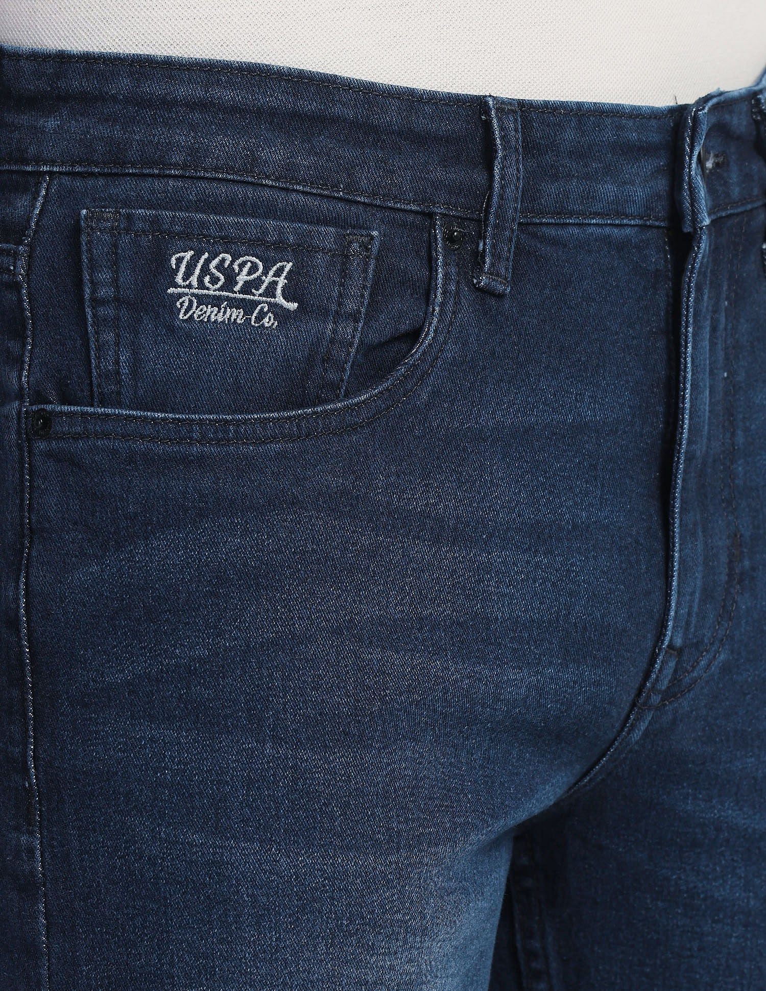 Harold Slim Straight Fit Blue Jeans - Image 8
