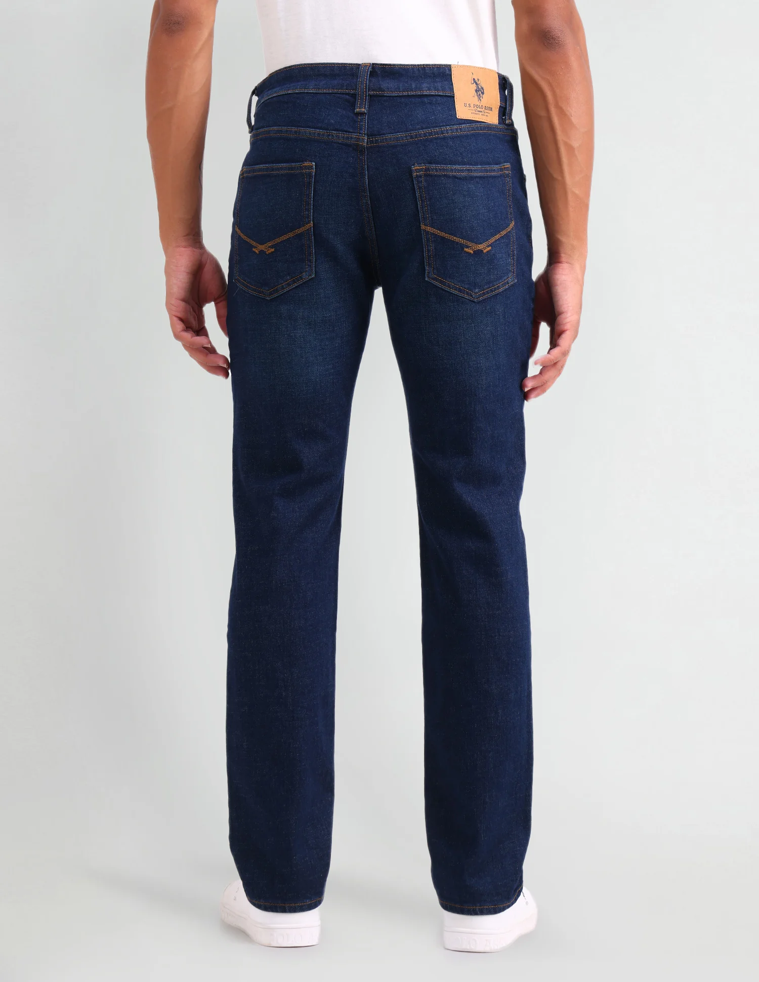 Harold Slim Straight Fit Blue Jeans - Image 5
