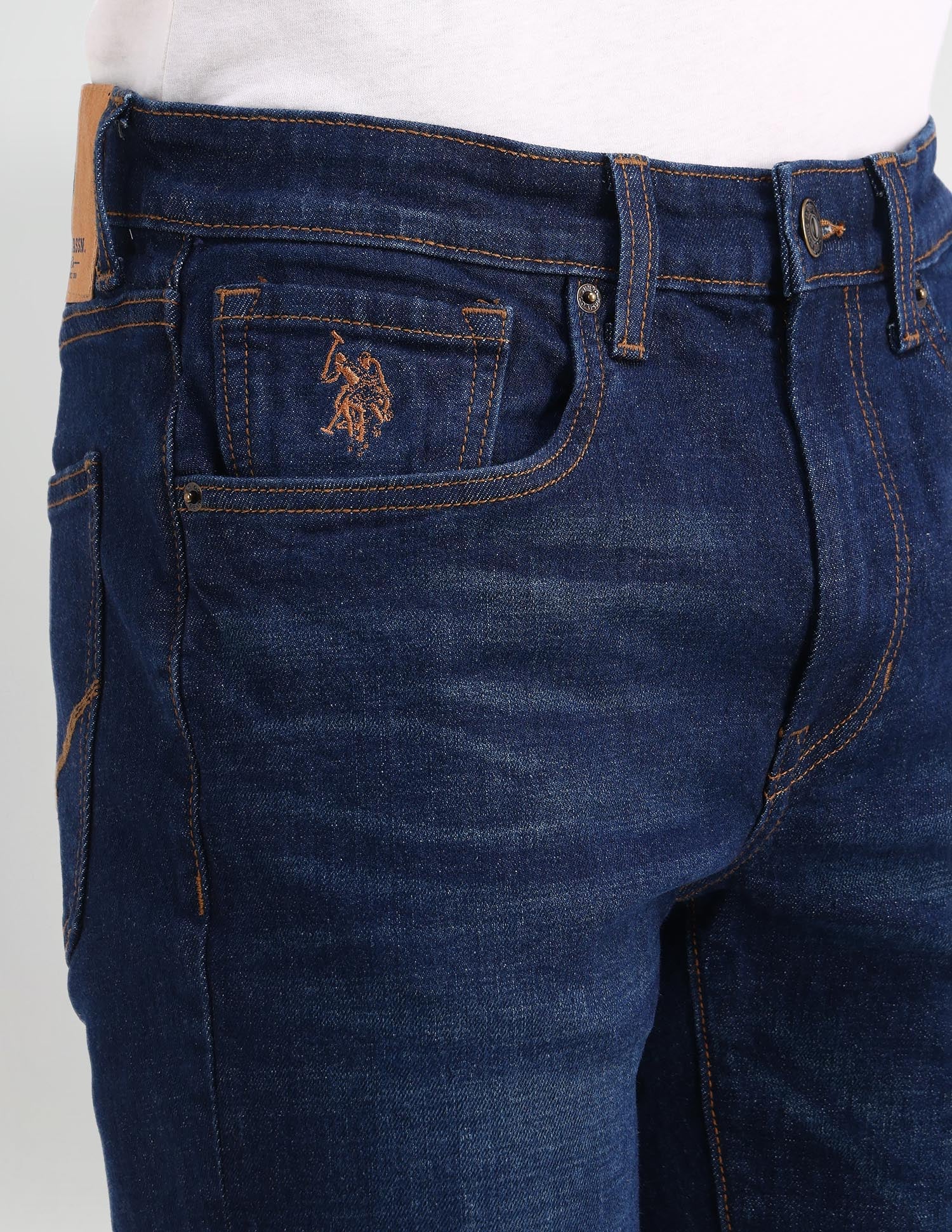 Harold Slim Straight Fit Blue Jeans - Image 8