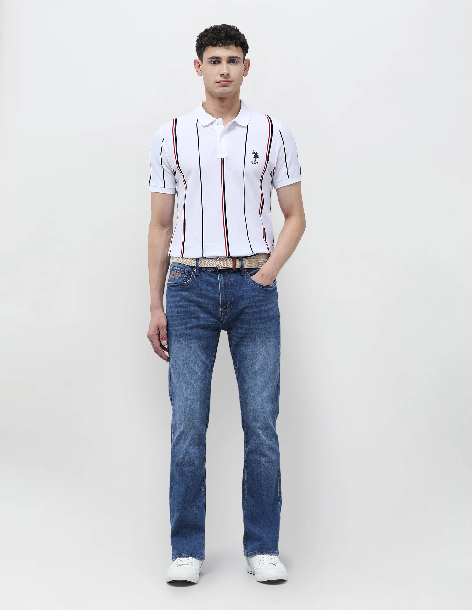 Harold Slim Straight Fit Blue Jeans - Image 3