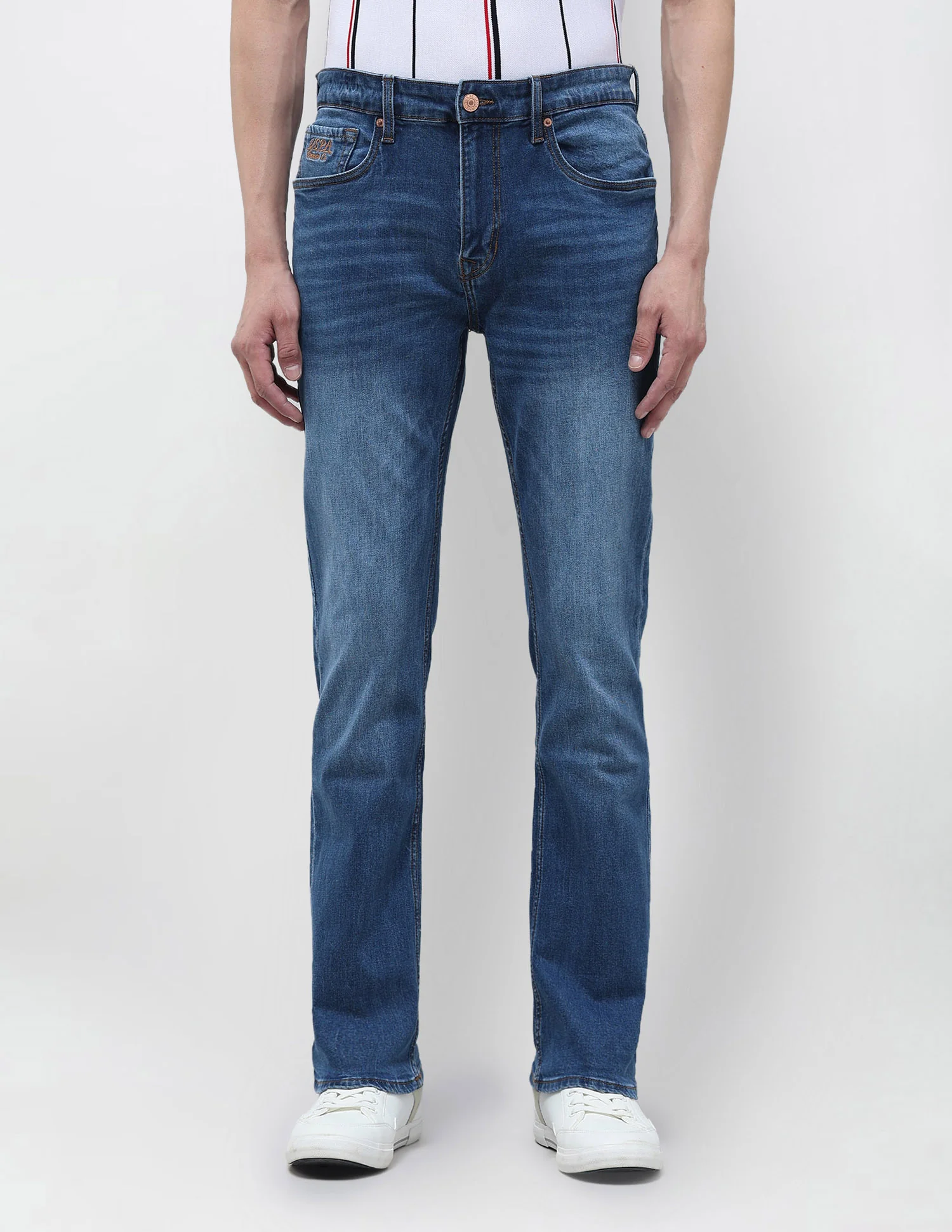 Harold Slim Straight Fit Blue Jeans - Image 6