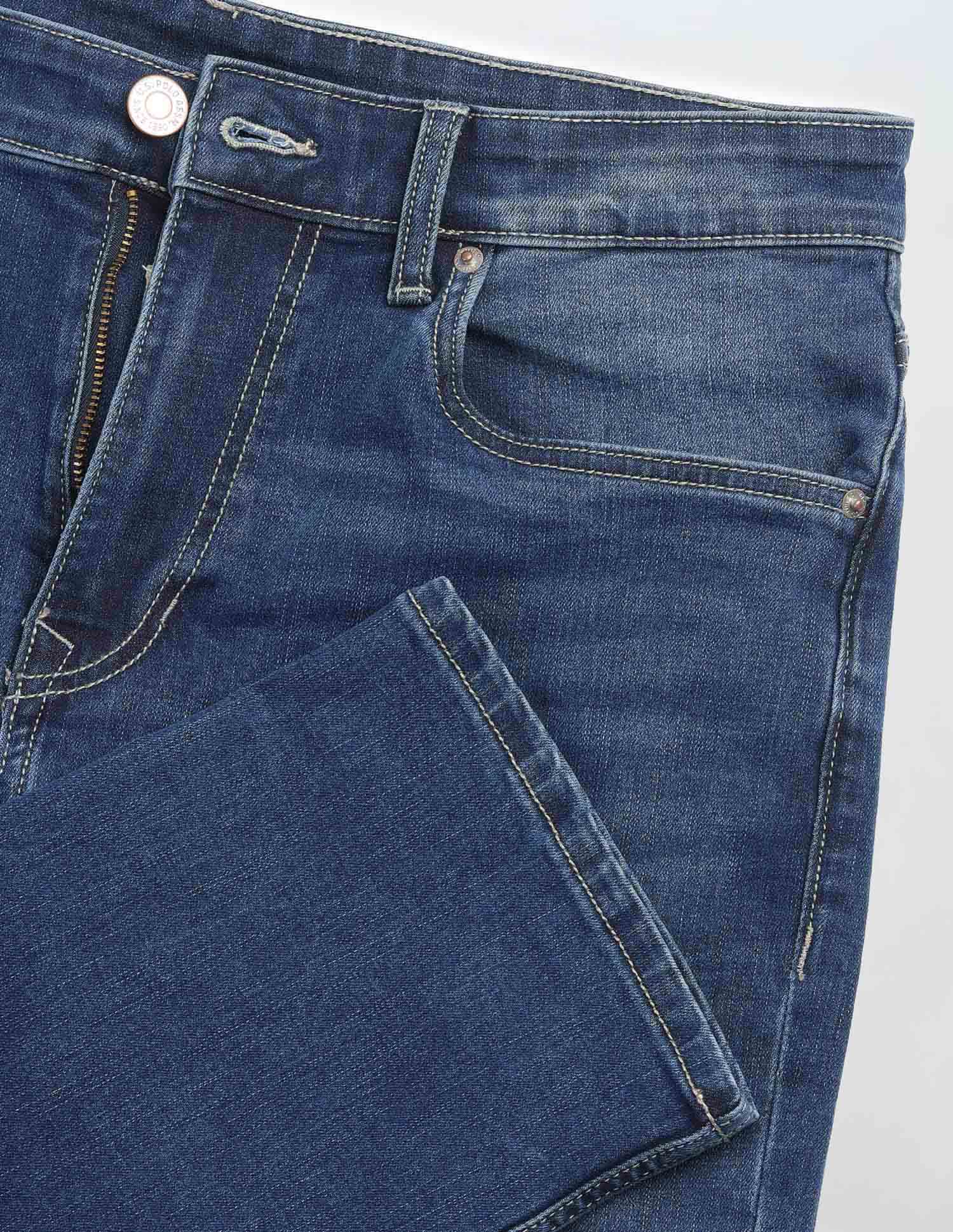 Harold Slim Straight Fit Blue Jeans - Image 2