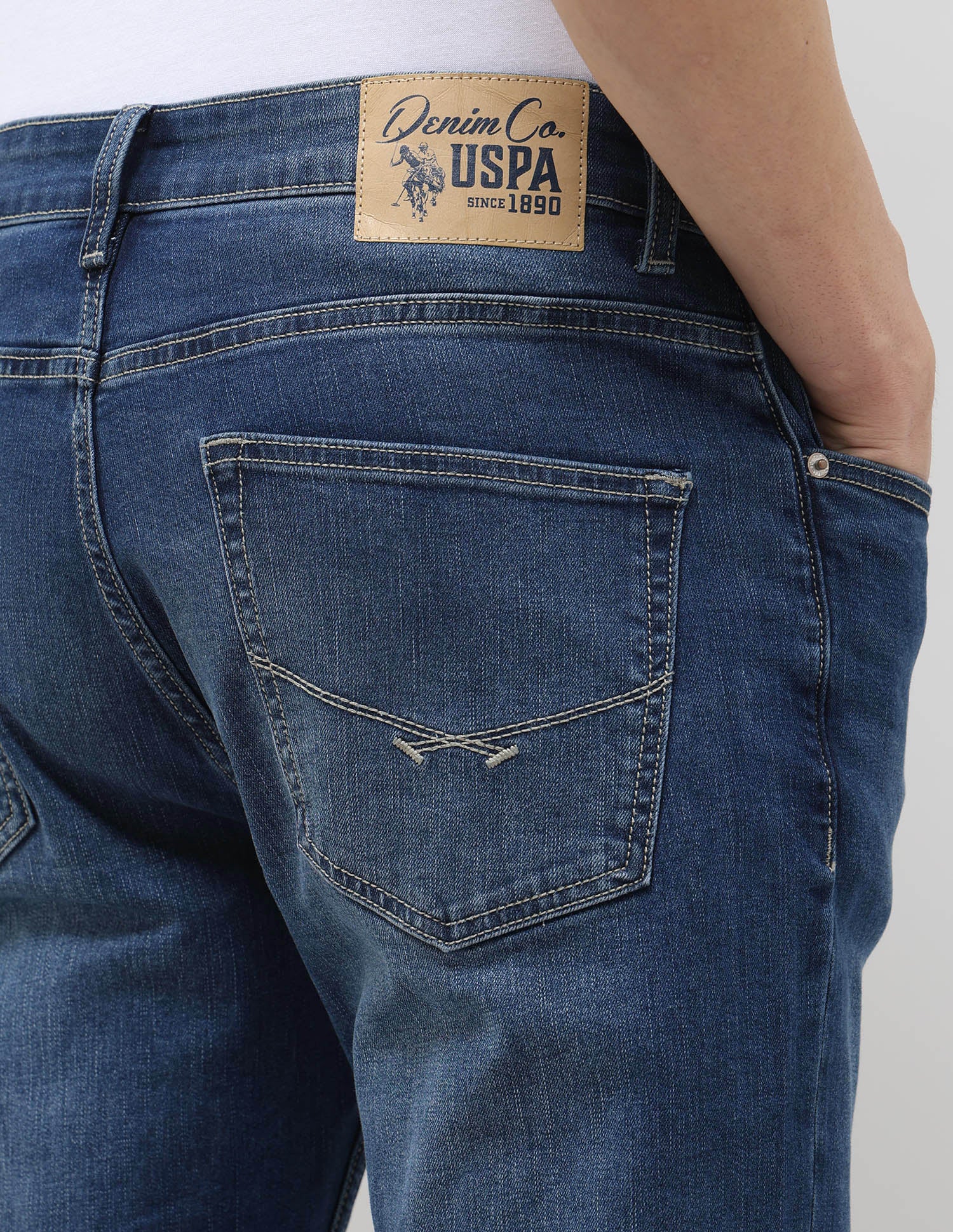 Harold Slim Straight Fit Blue Jeans - Image 8