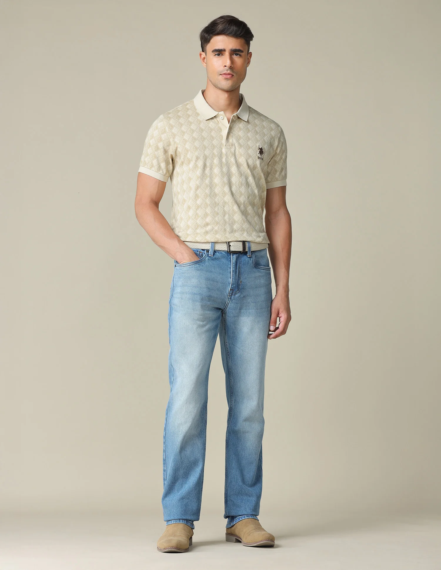 Harold Slim Straight Fit Blue Jeans - Image 3