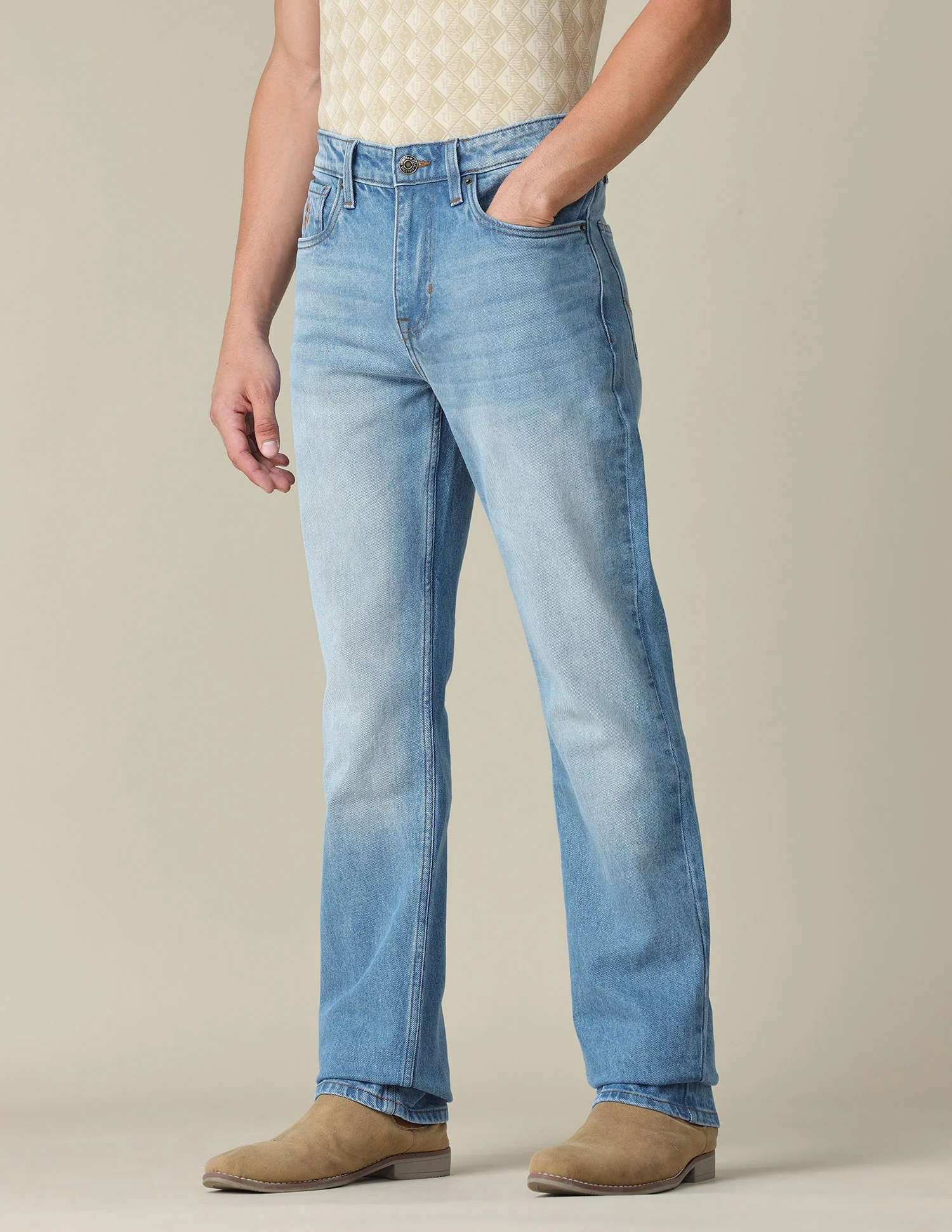 Harold Slim Straight Fit Blue Jeans - Image 4