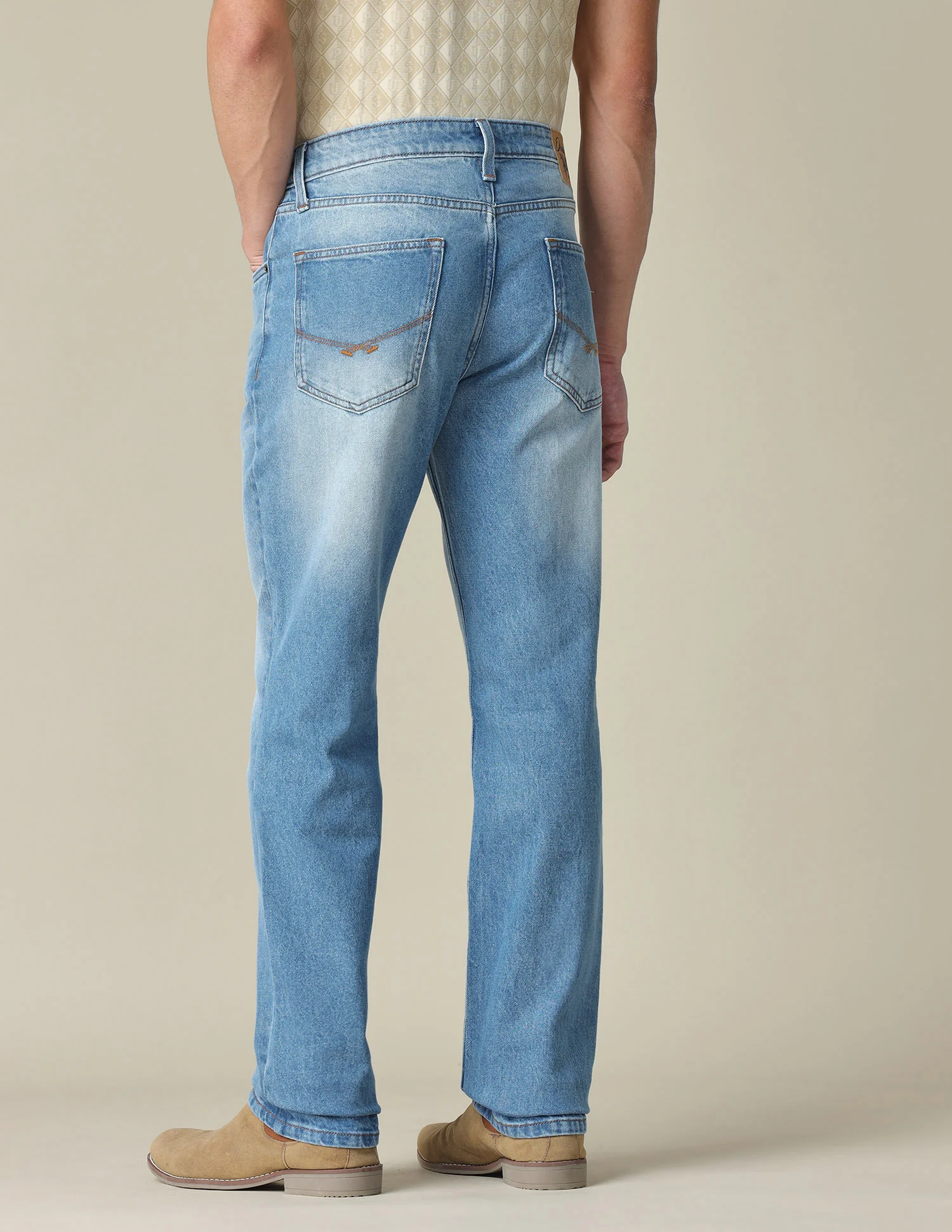 Harold Slim Straight Fit Blue Jeans - Image 5
