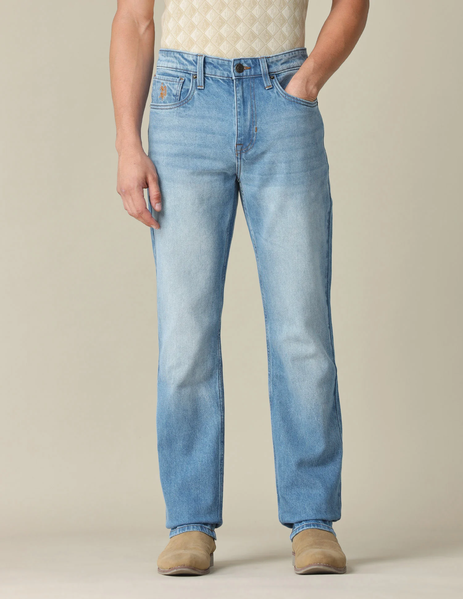 Harold Slim Straight Fit Blue Jeans - Image 6