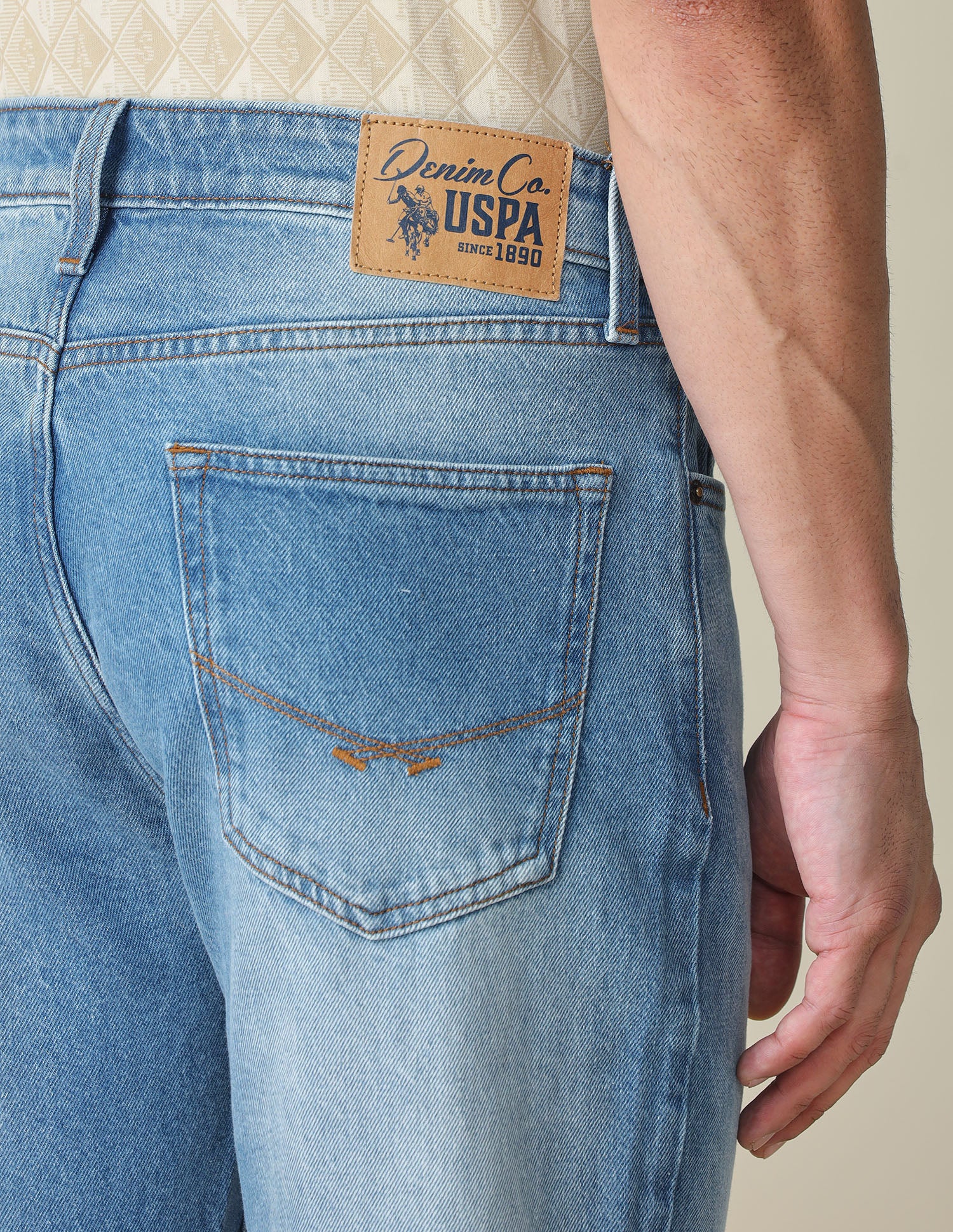 Harold Slim Straight Fit Blue Jeans - Image 8