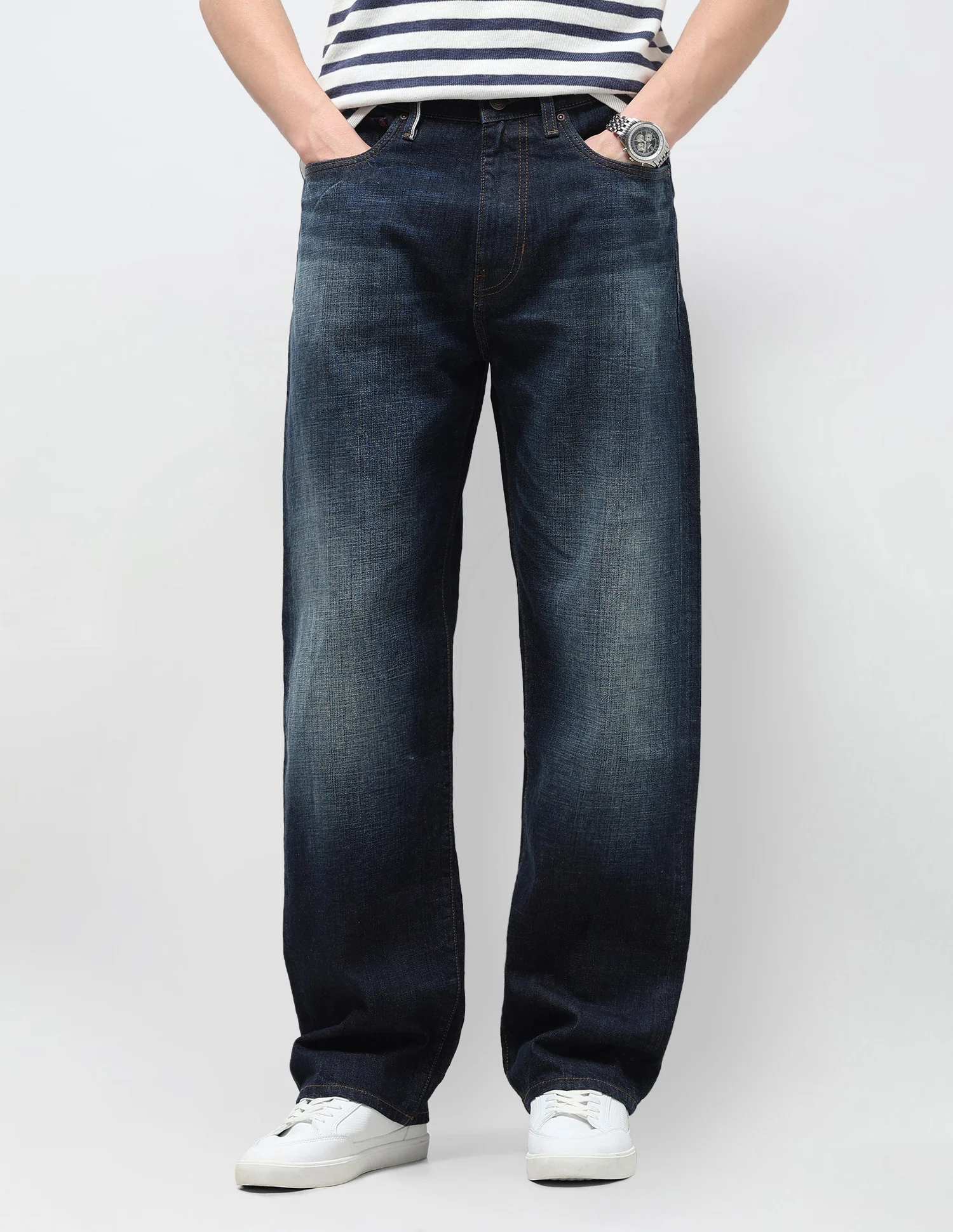 Harold Slim Straight Fit Blue Jeans