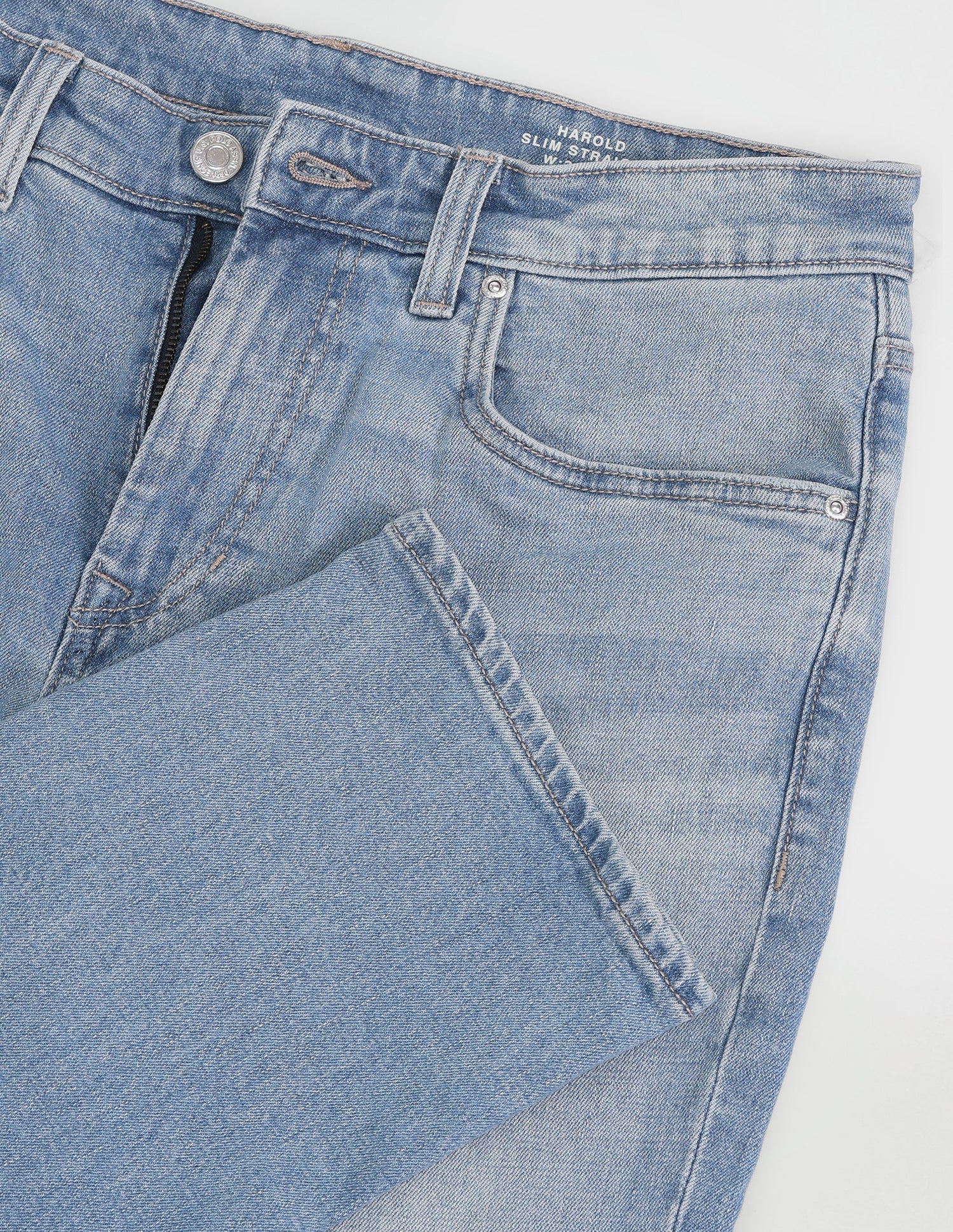 Harold Slim Straight Fit Blue Jeans - Image 2