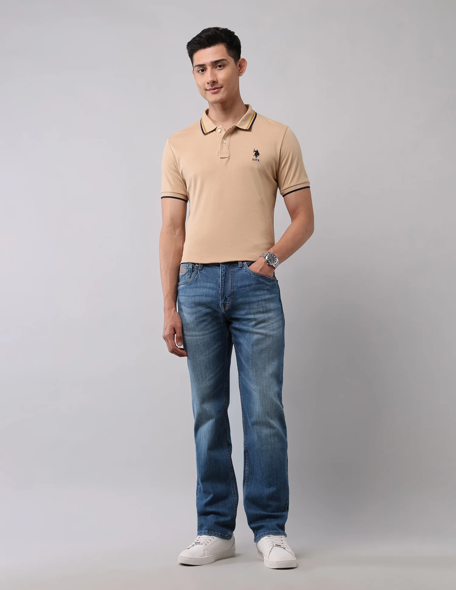 Harold Slim Straight Fit Blue Jeans - Image 3