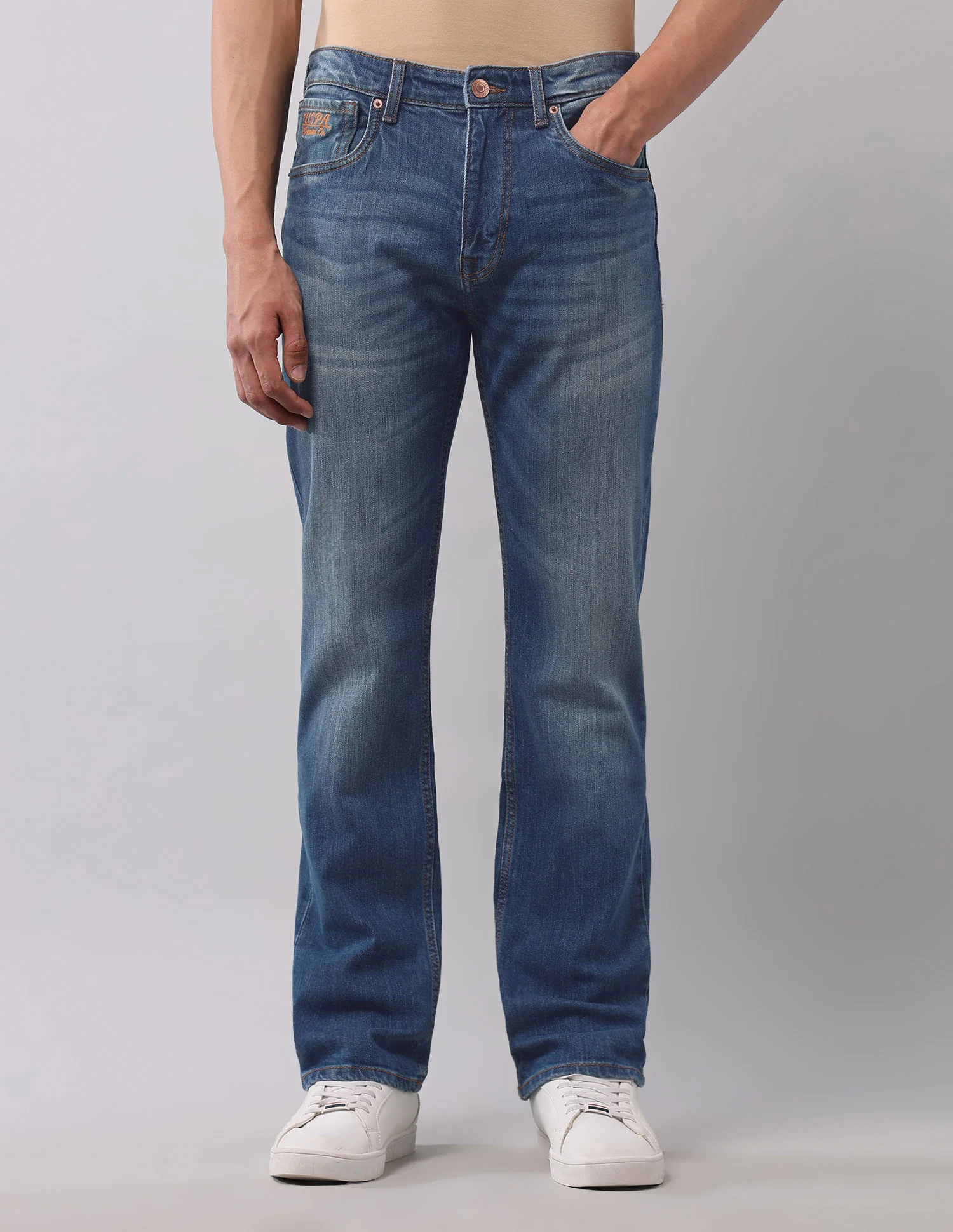 Harold Slim Straight Fit Blue Jeans - Image 6