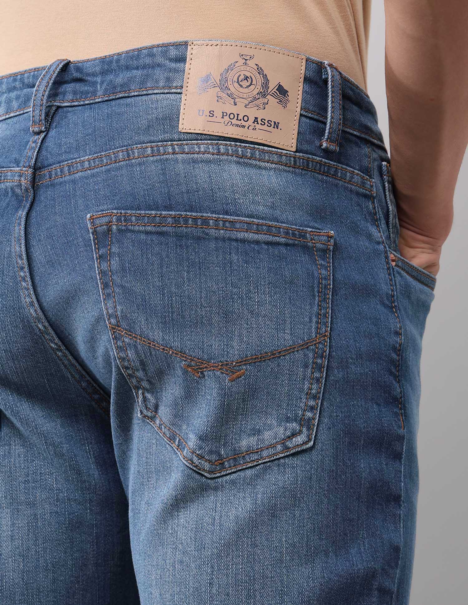 Harold Slim Straight Fit Blue Jeans - Image 8