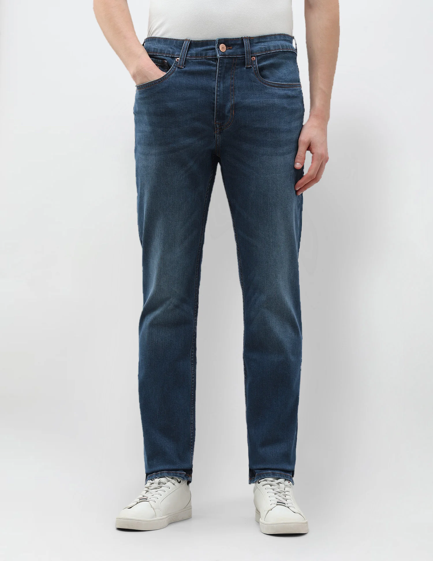 Harold Slim Straight Fit Blue Jeans - Image 6