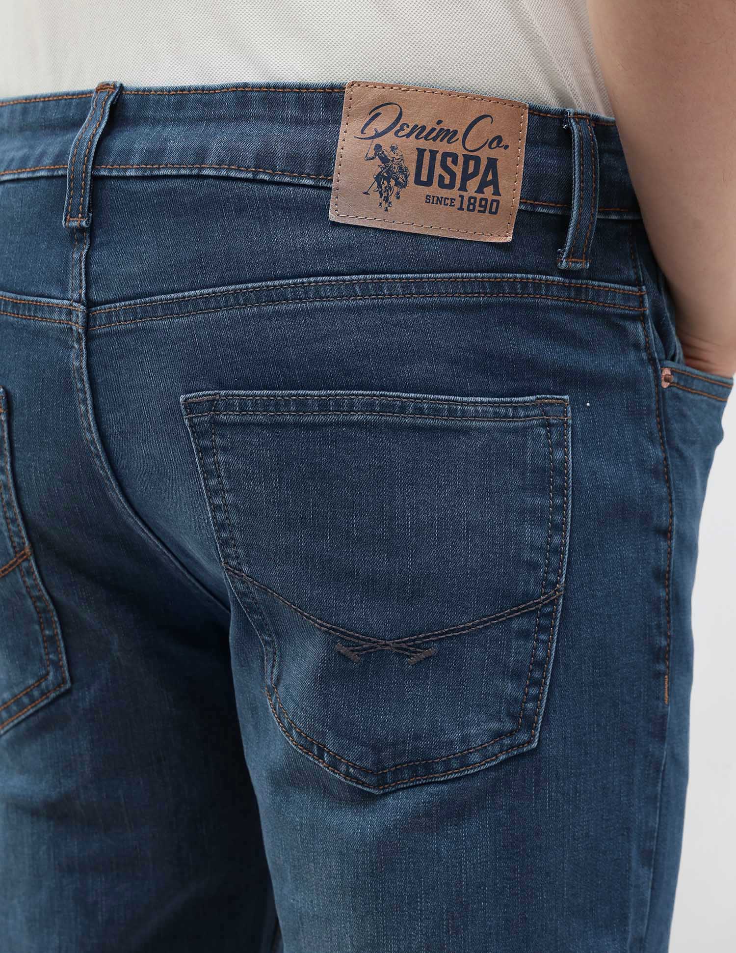 Harold Slim Straight Fit Blue Jeans - Image 8
