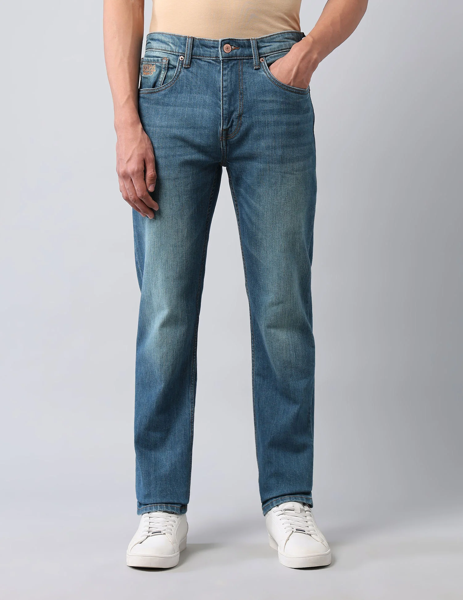 Harold Slim Straight Fit Blue Jeans - Image 6