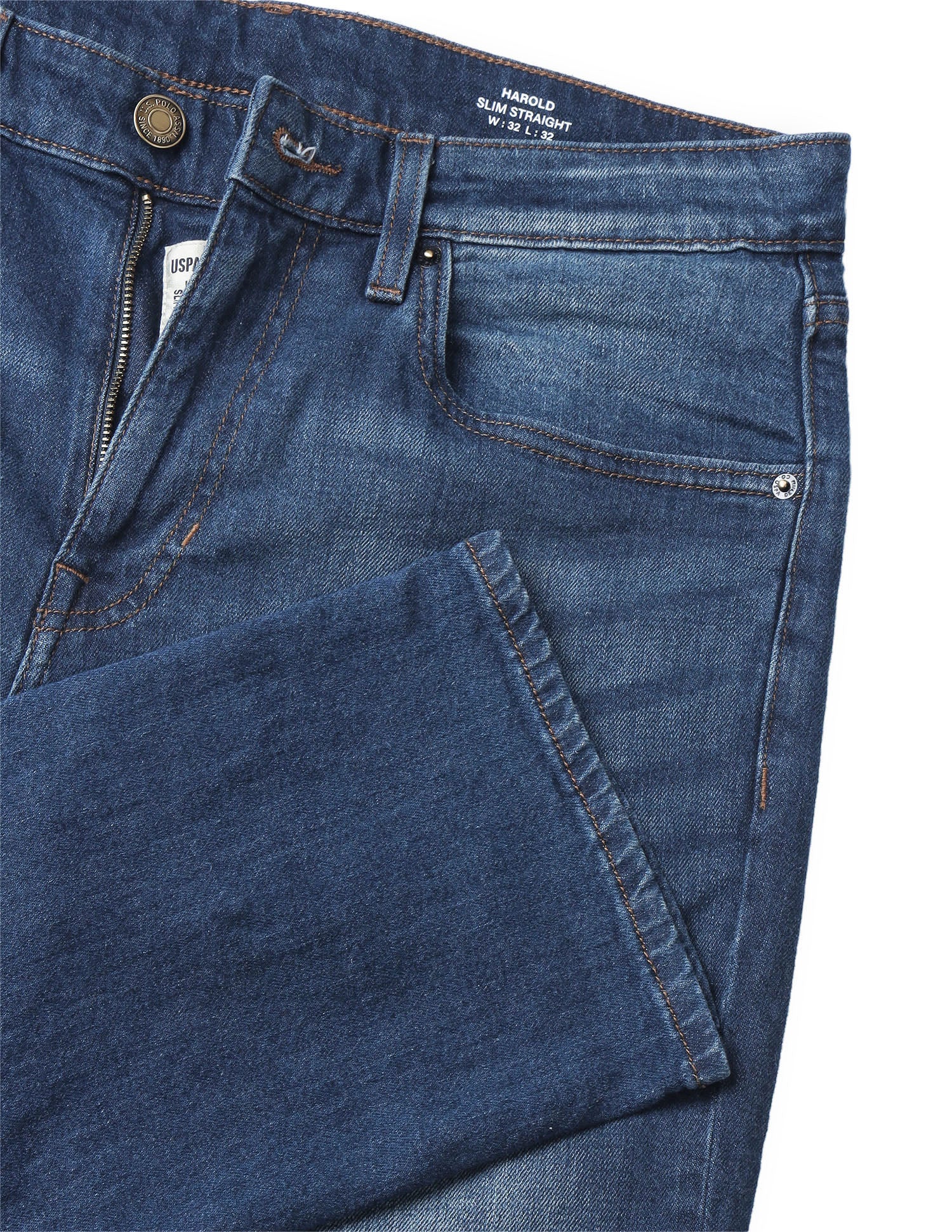 Harold Slim Straight Fit Blue Jeans - Image 2