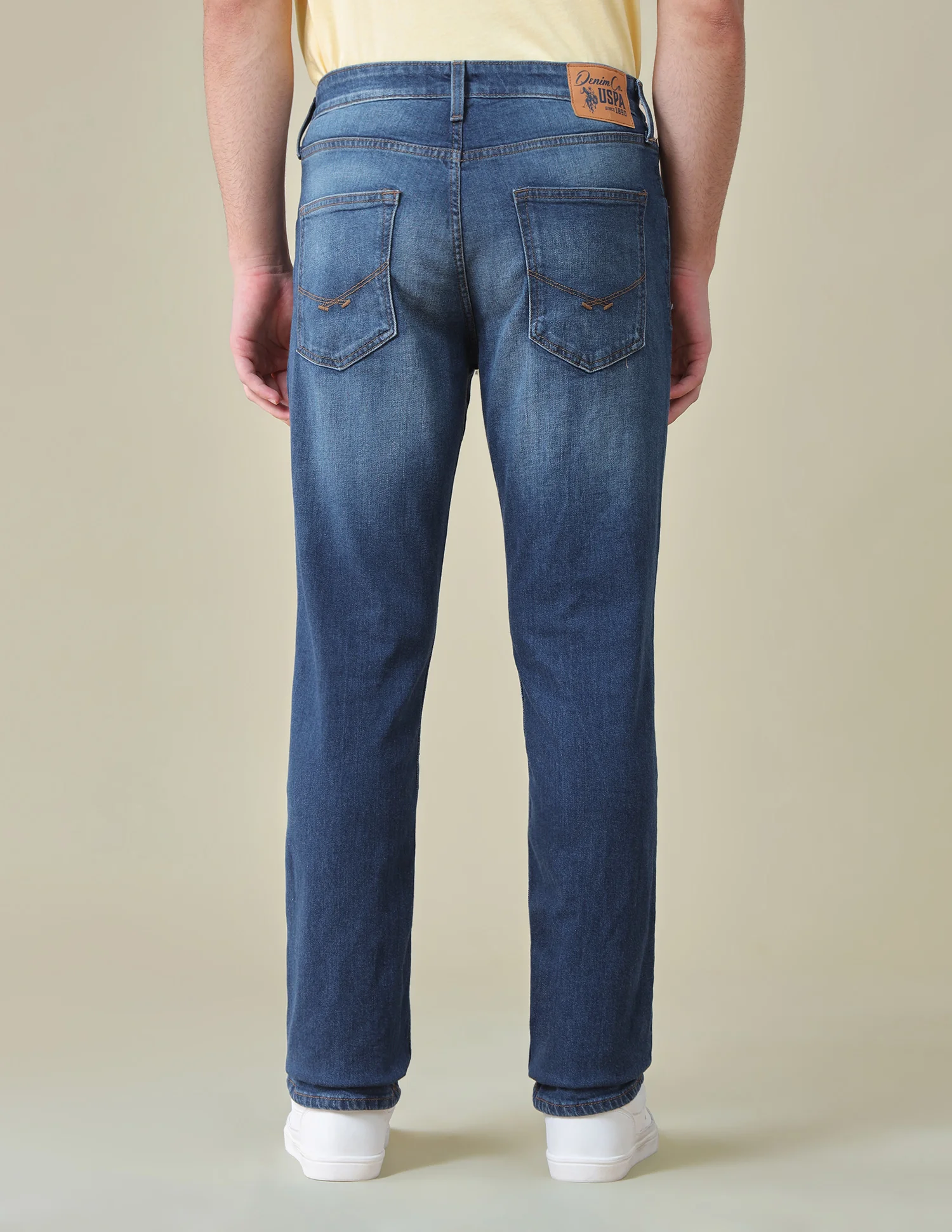Harold Slim Straight Fit Blue Jeans - Image 5