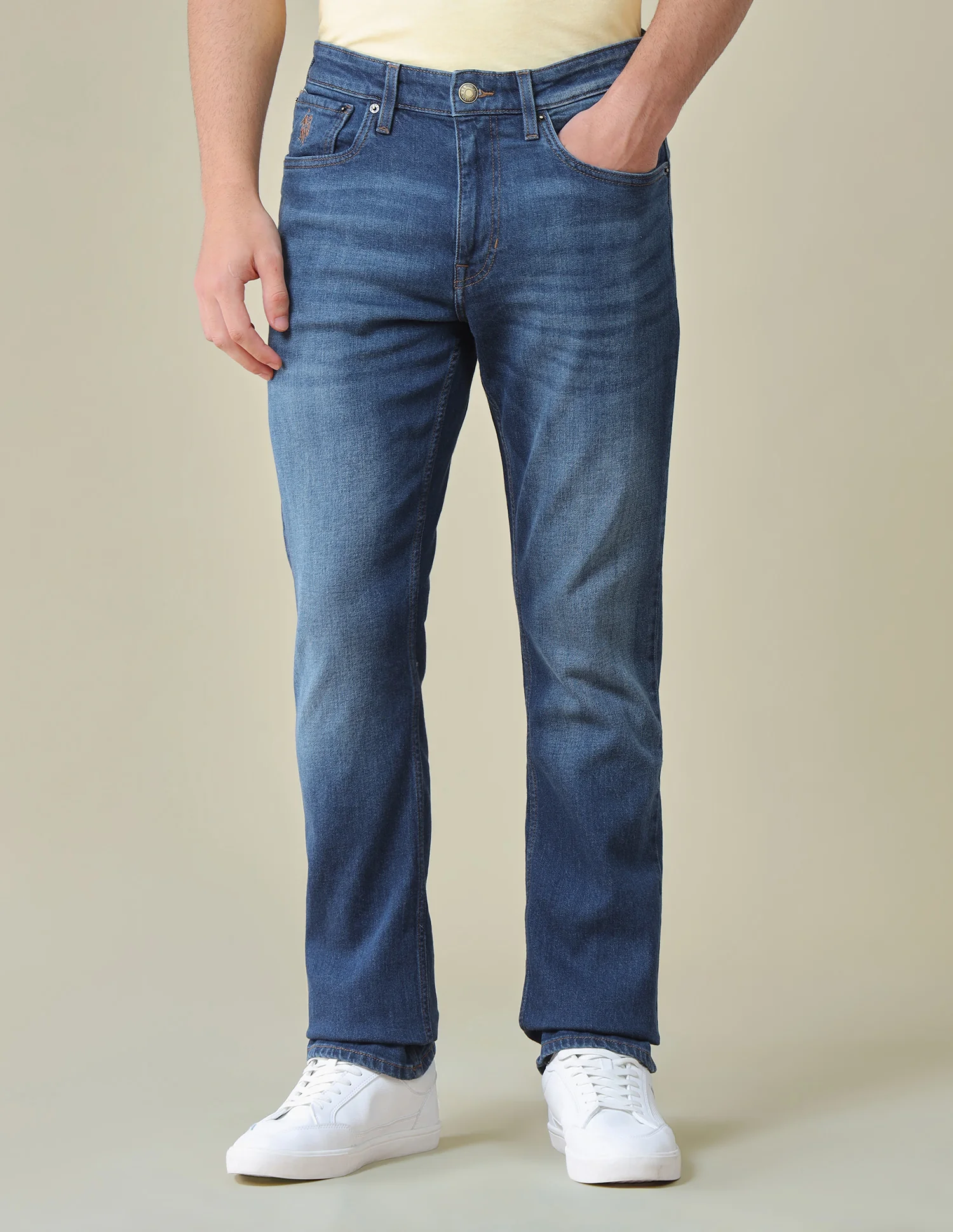 Harold Slim Straight Fit Blue Jeans - Image 6