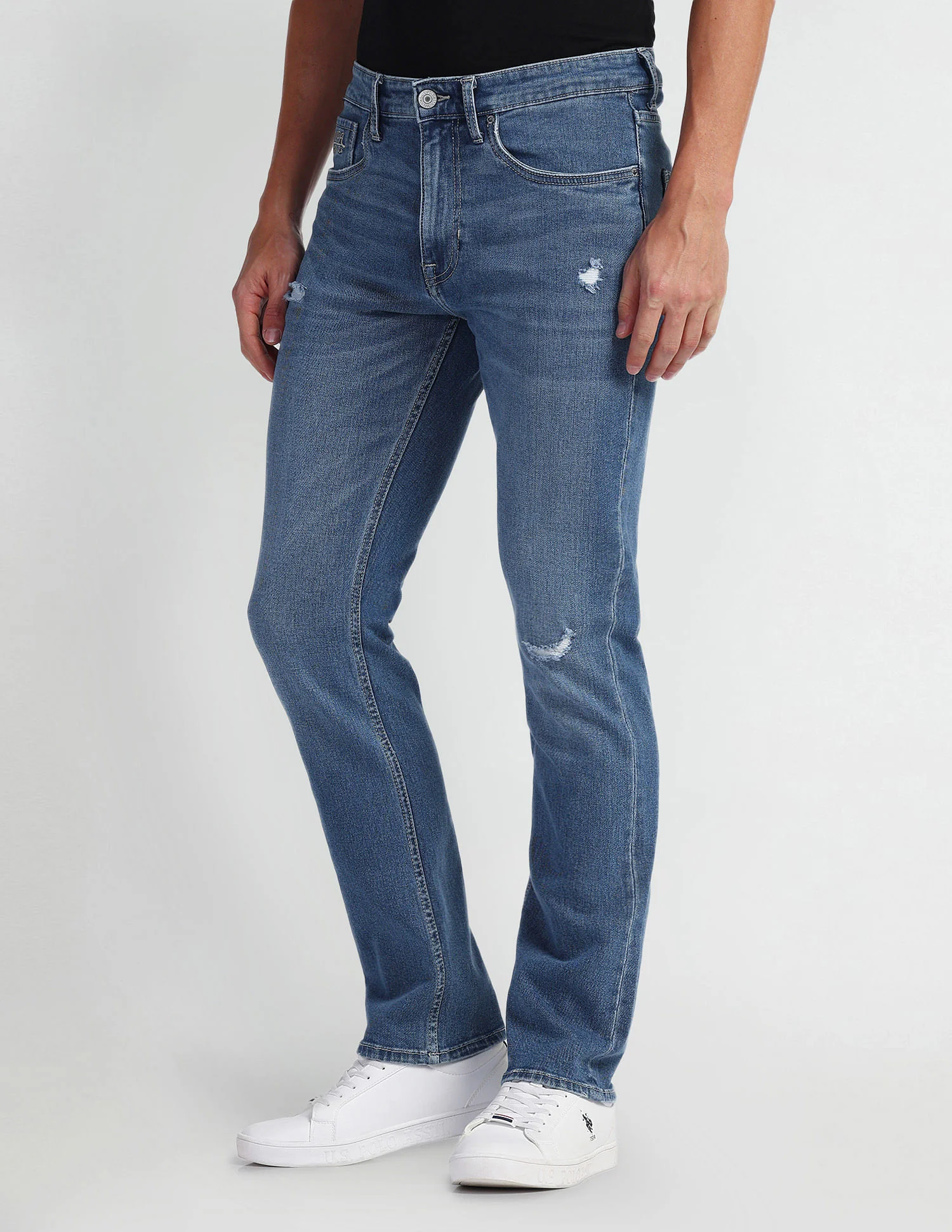 Harold Slim Straight Fit Blue Jeans - Image 4