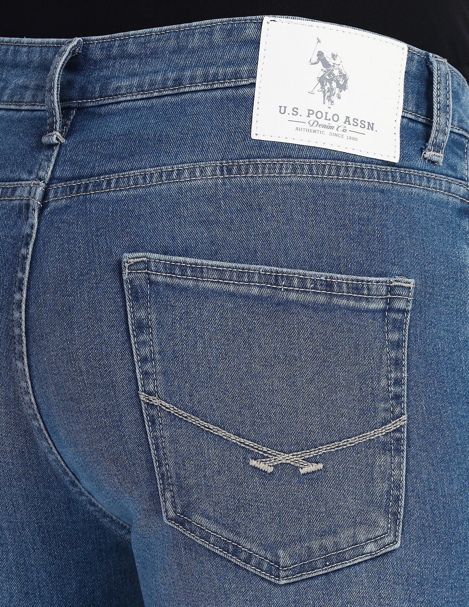 Harold Slim Straight Fit Blue Jeans - Image 8