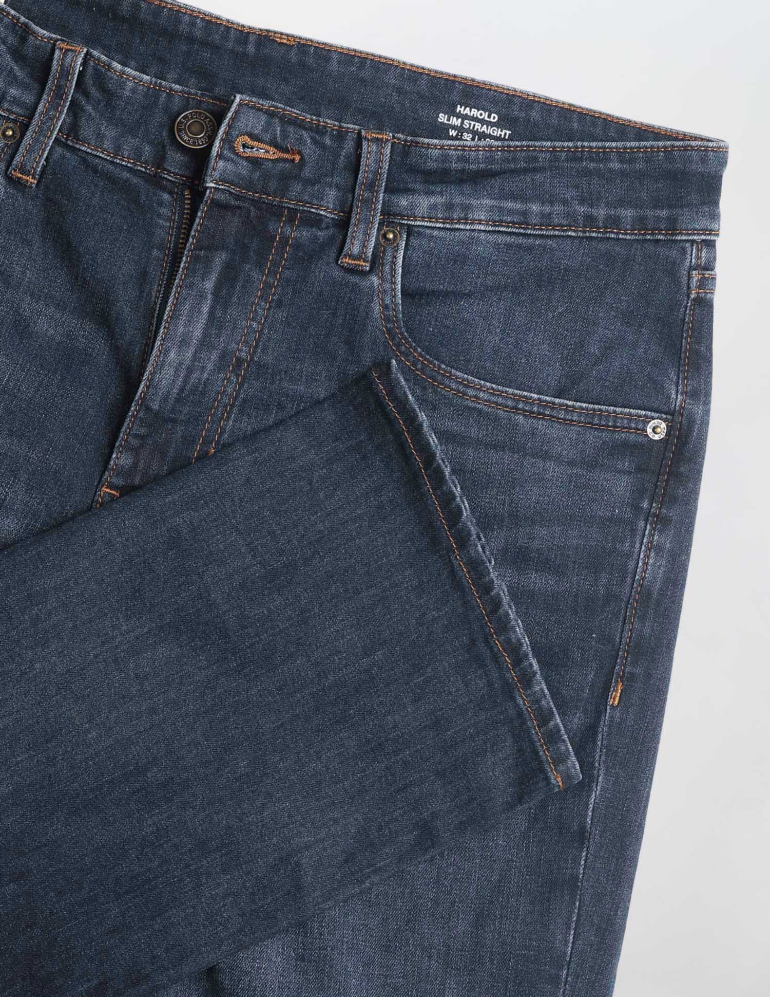 Harold Slim Straight Fit Blue Jeans - Image 2