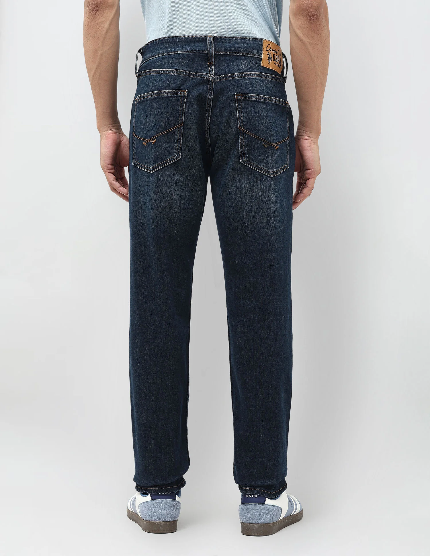 Harold Slim Straight Fit Blue Jeans - Image 5
