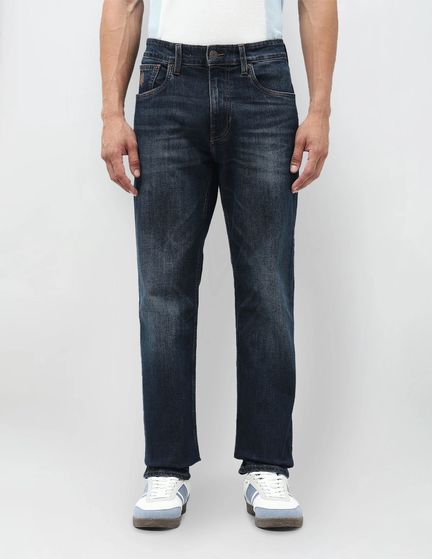 Harold Slim Straight Fit Blue Jeans - Image 6