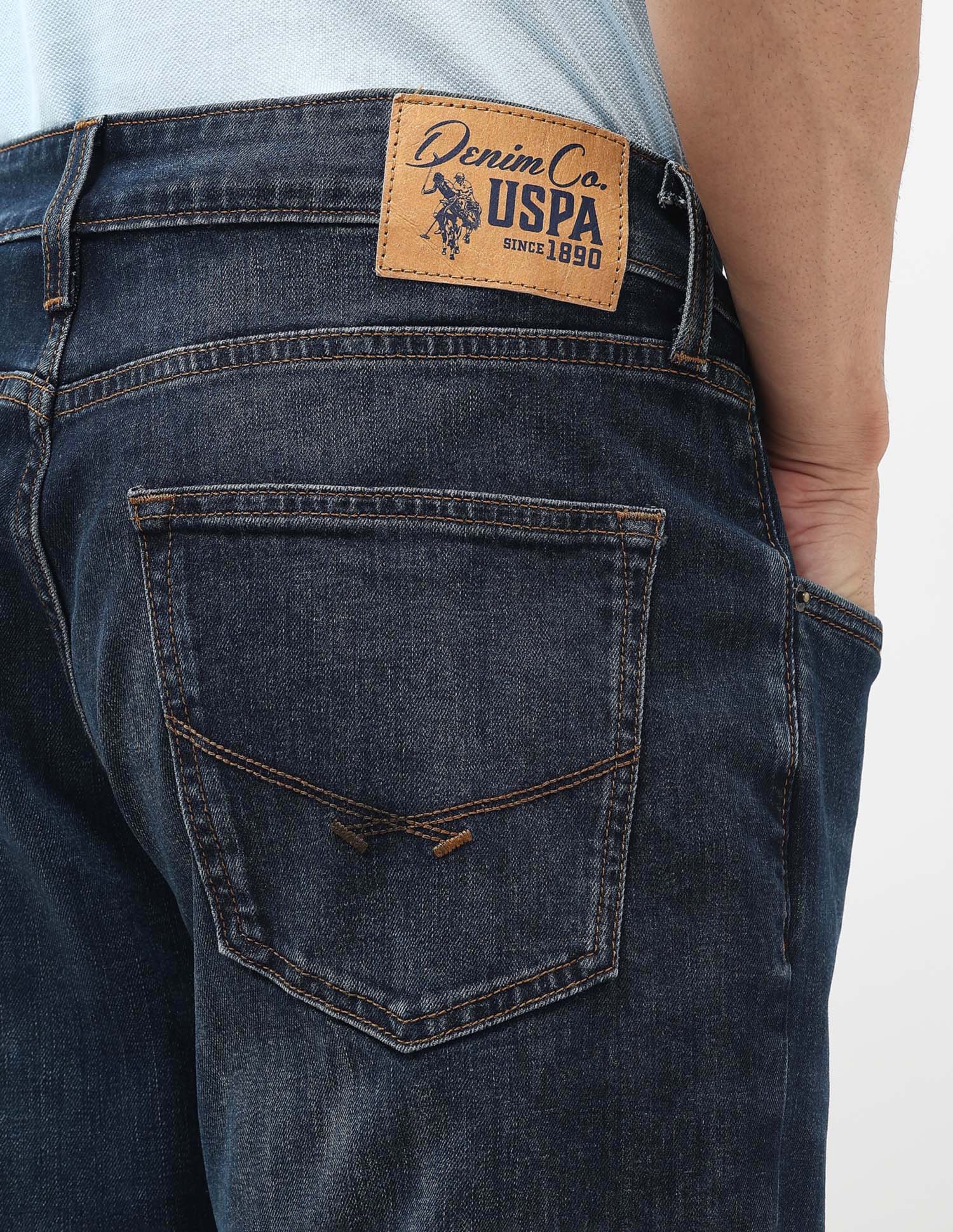 Harold Slim Straight Fit Blue Jeans - Image 8