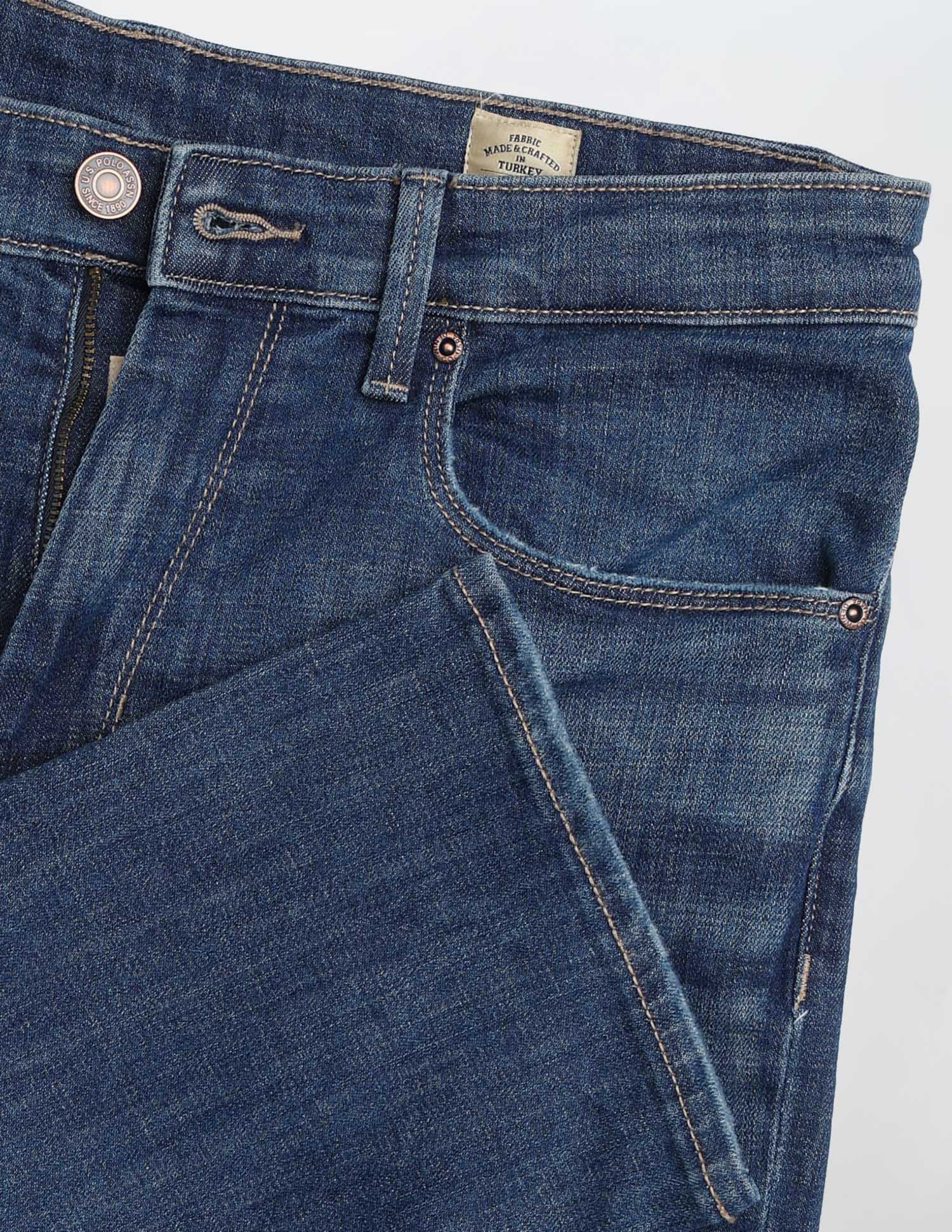 Harold Slim Straight Fit Blue Jeans - Image 2